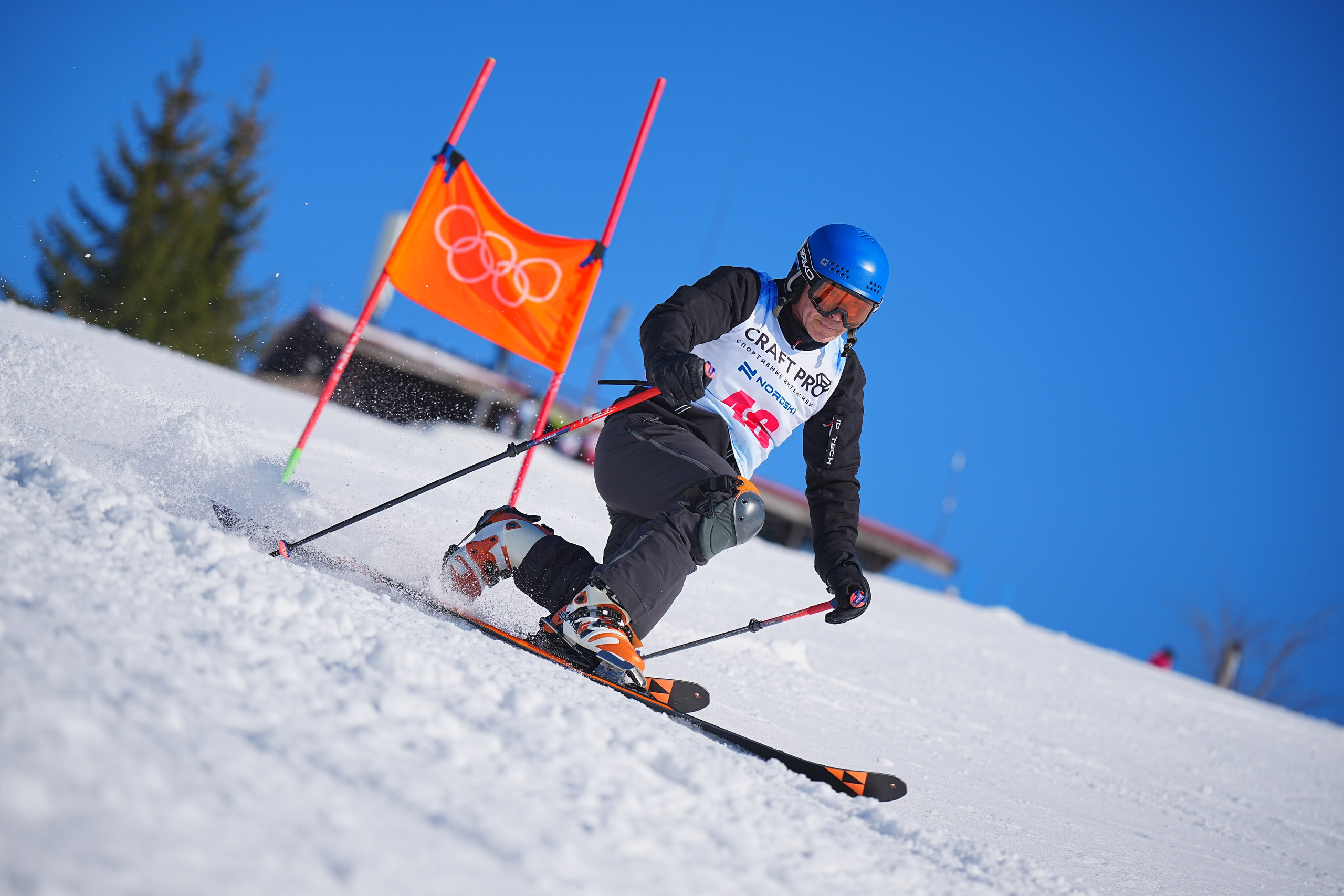 Шуколово. Открытое Первенство МФТИ по горным лыжам. GS, Telemark, 2024. Фотограф Студитский Евгений