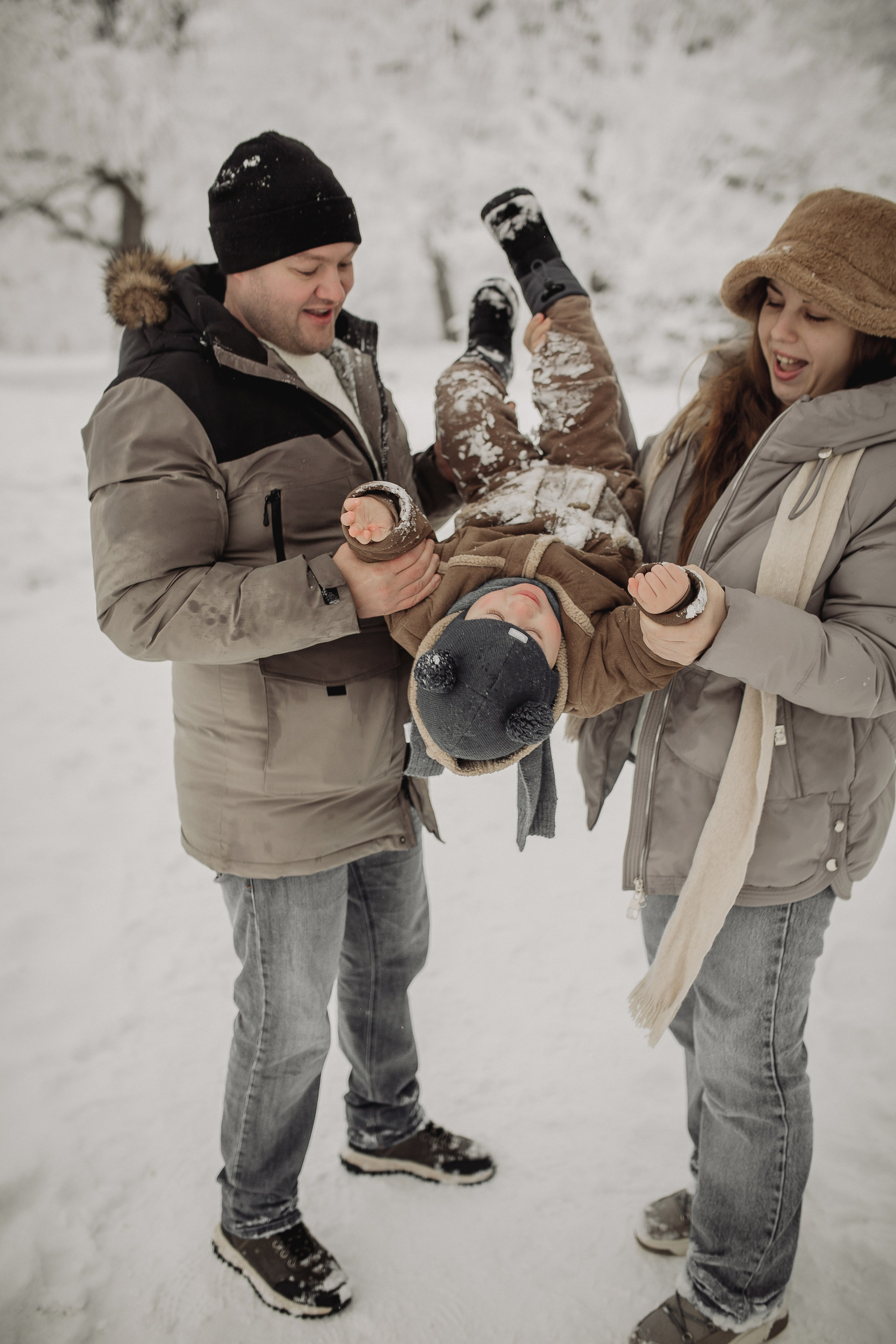 Снежное волшебство Рома, Лиза и Илюша. Семейный и свадебный фотограф в Саратове Катерина Оленская