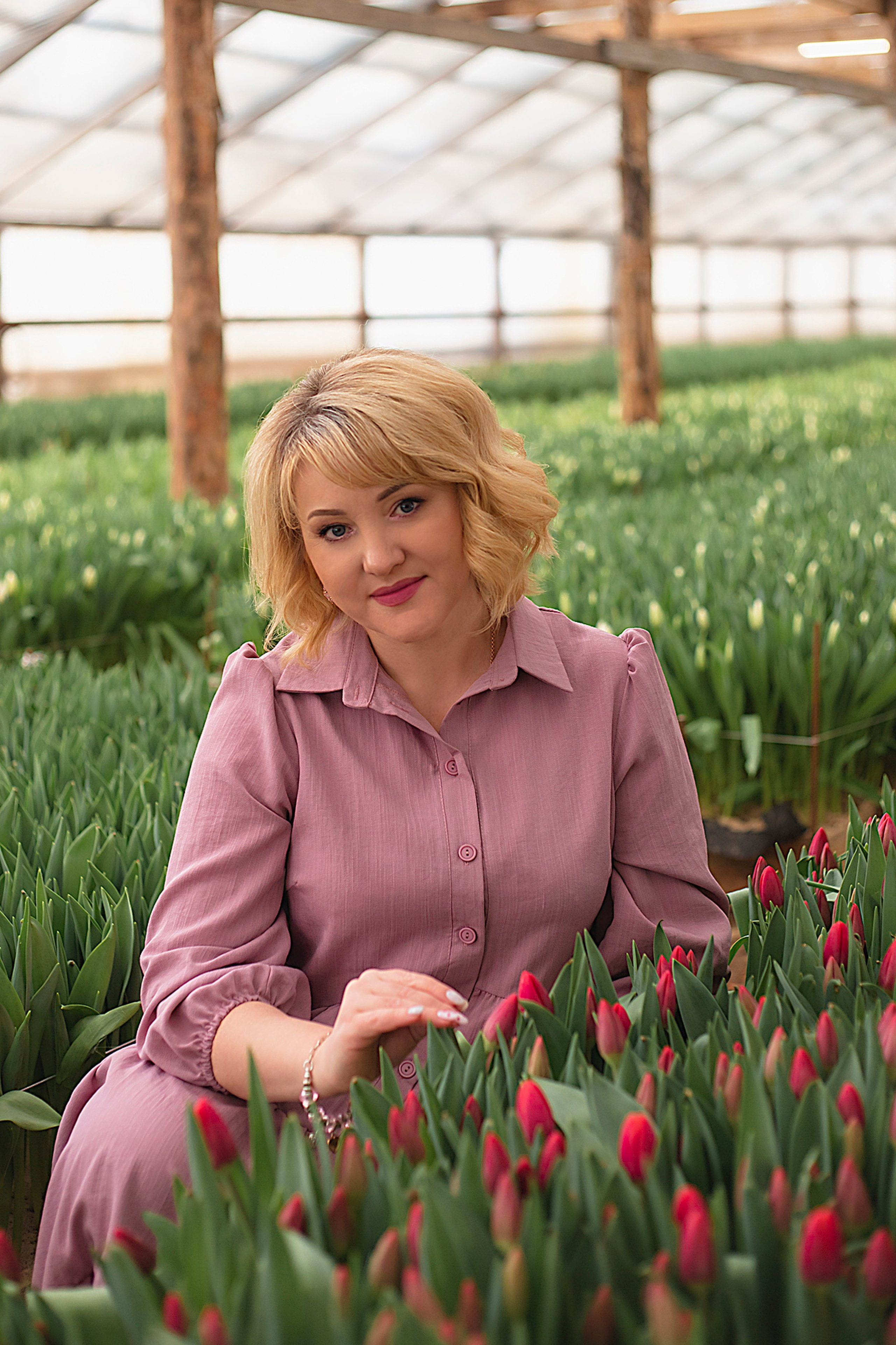 Фотодень в теплице с тюльпанами. Фотограф Ольга Бобб Нижний Новгород