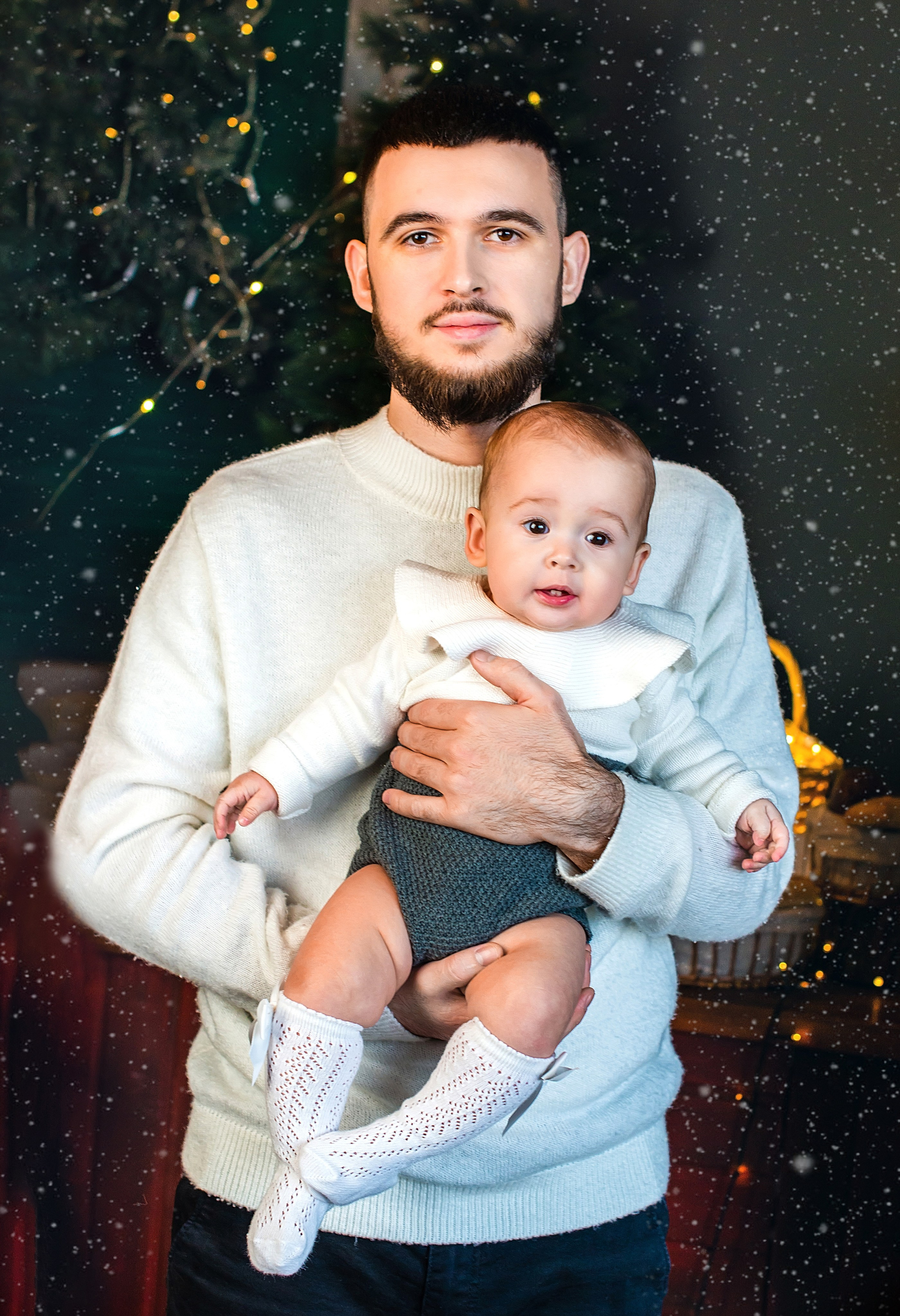 Новогодняя семейная фотосессия в Краснодаре 2023-2024. Фотограф новорожденных Краснодар Малышенко Надежда