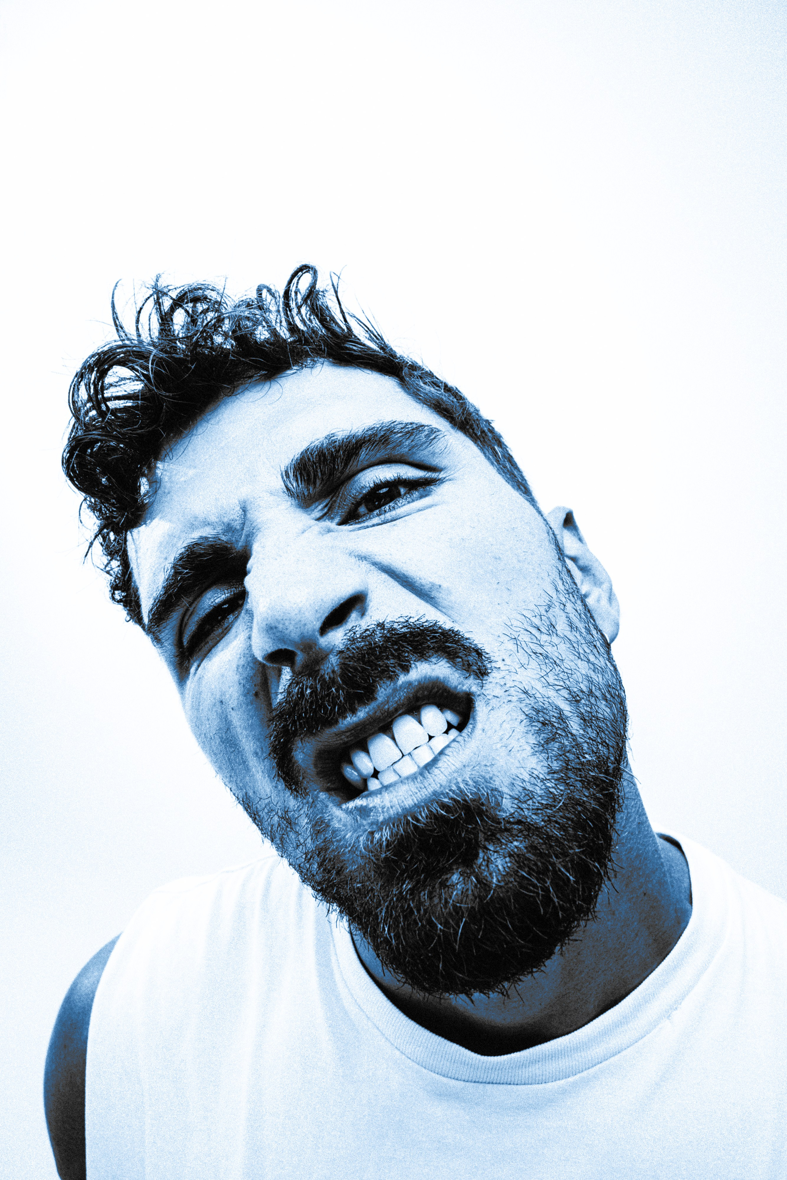 Artistic portrait of a Barcelona DJ and music performer