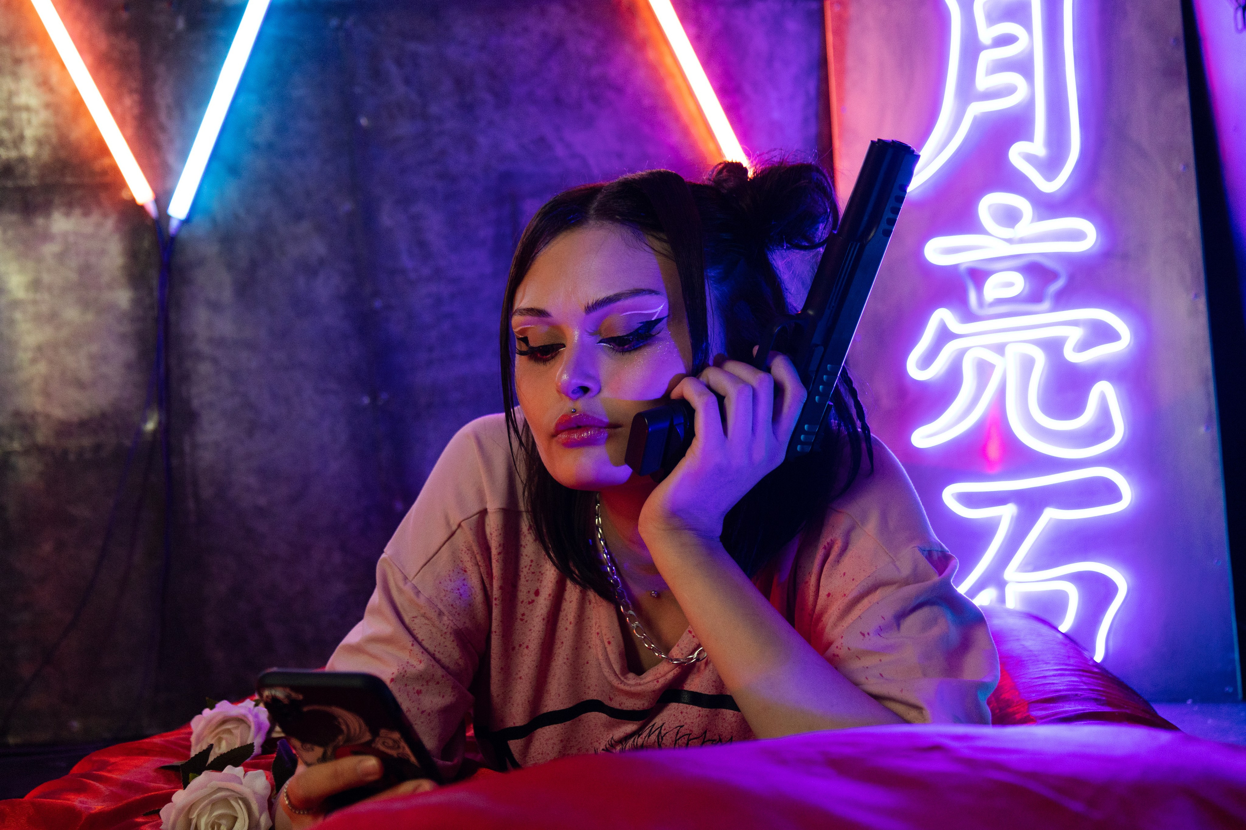 Для Насти | неон 💖. Портретный фотограф в Новосибирске