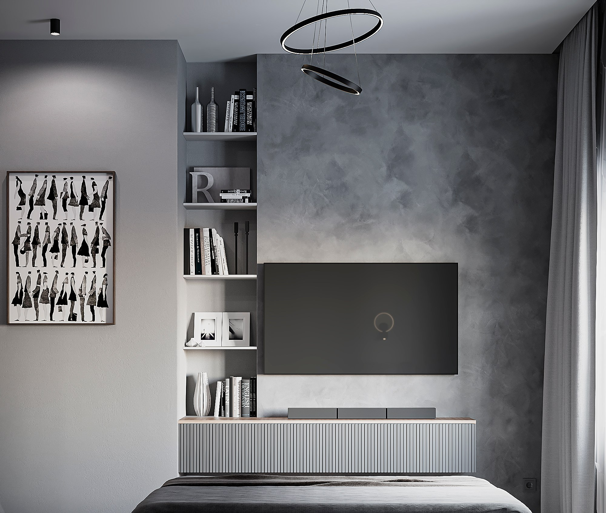 Небольшая квартира в серых тонах 🖤