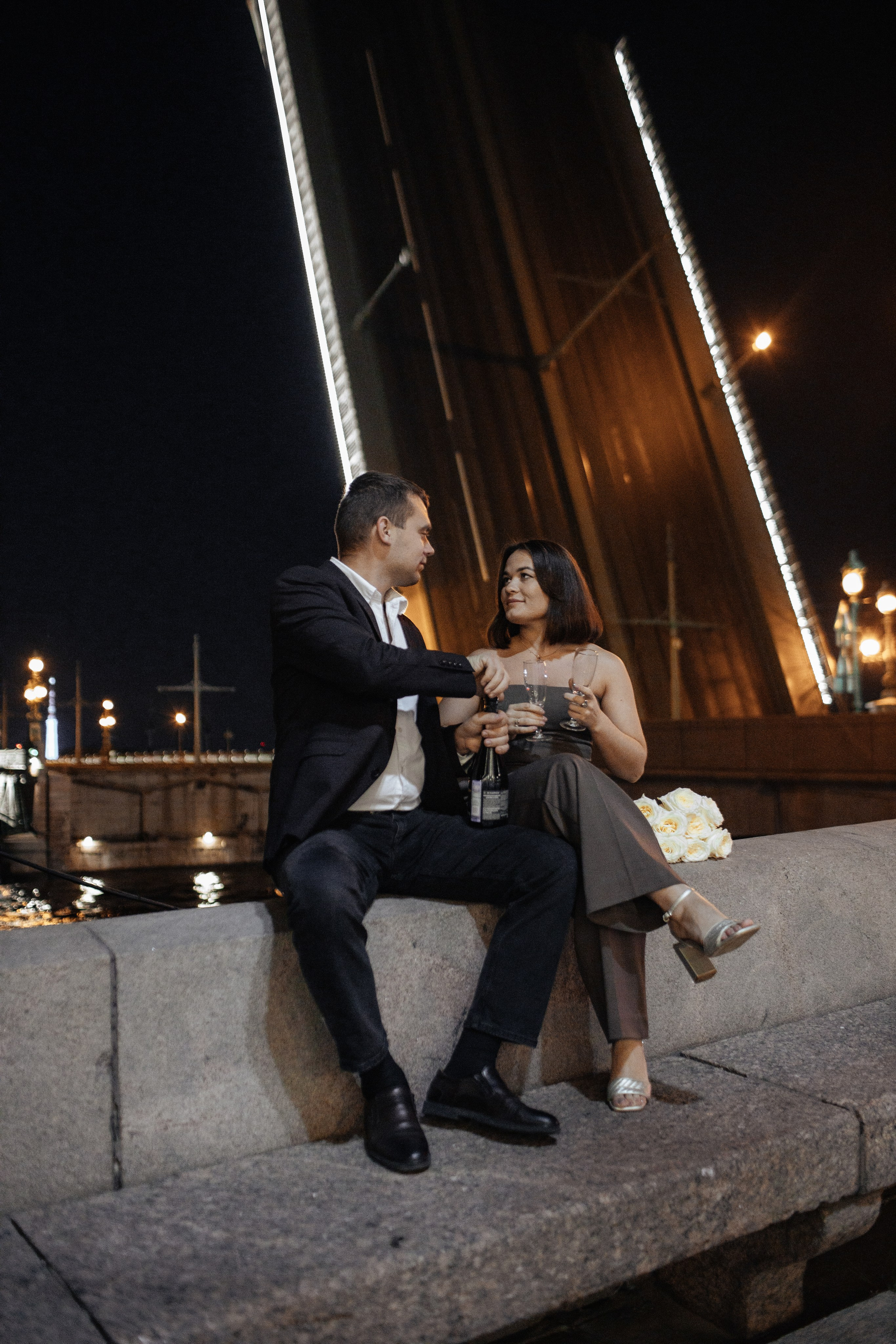 At night. Свадебный фотограф СПБ. Дарья
