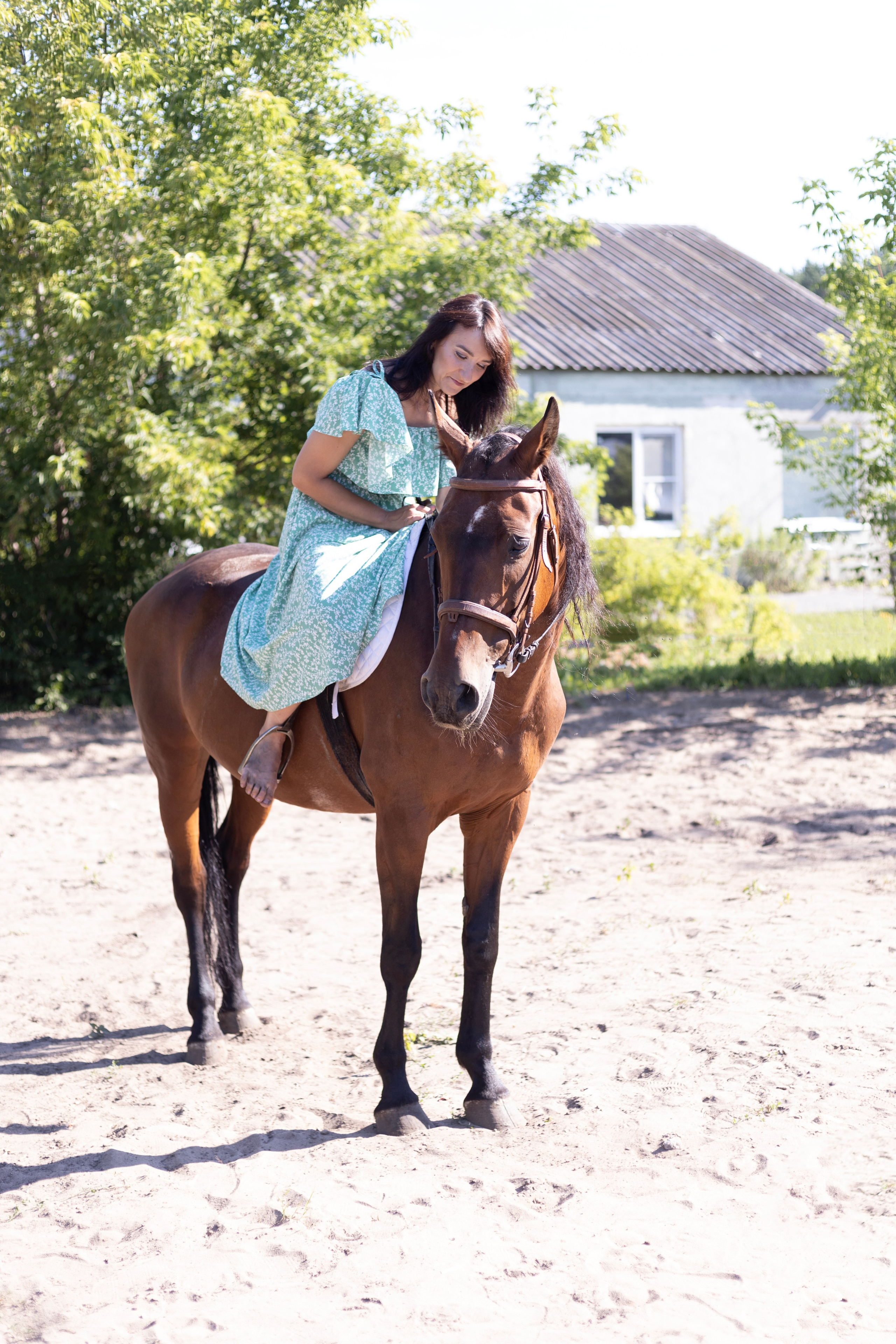 Наташа и лошадь Бони. Семейный и детский фотограф