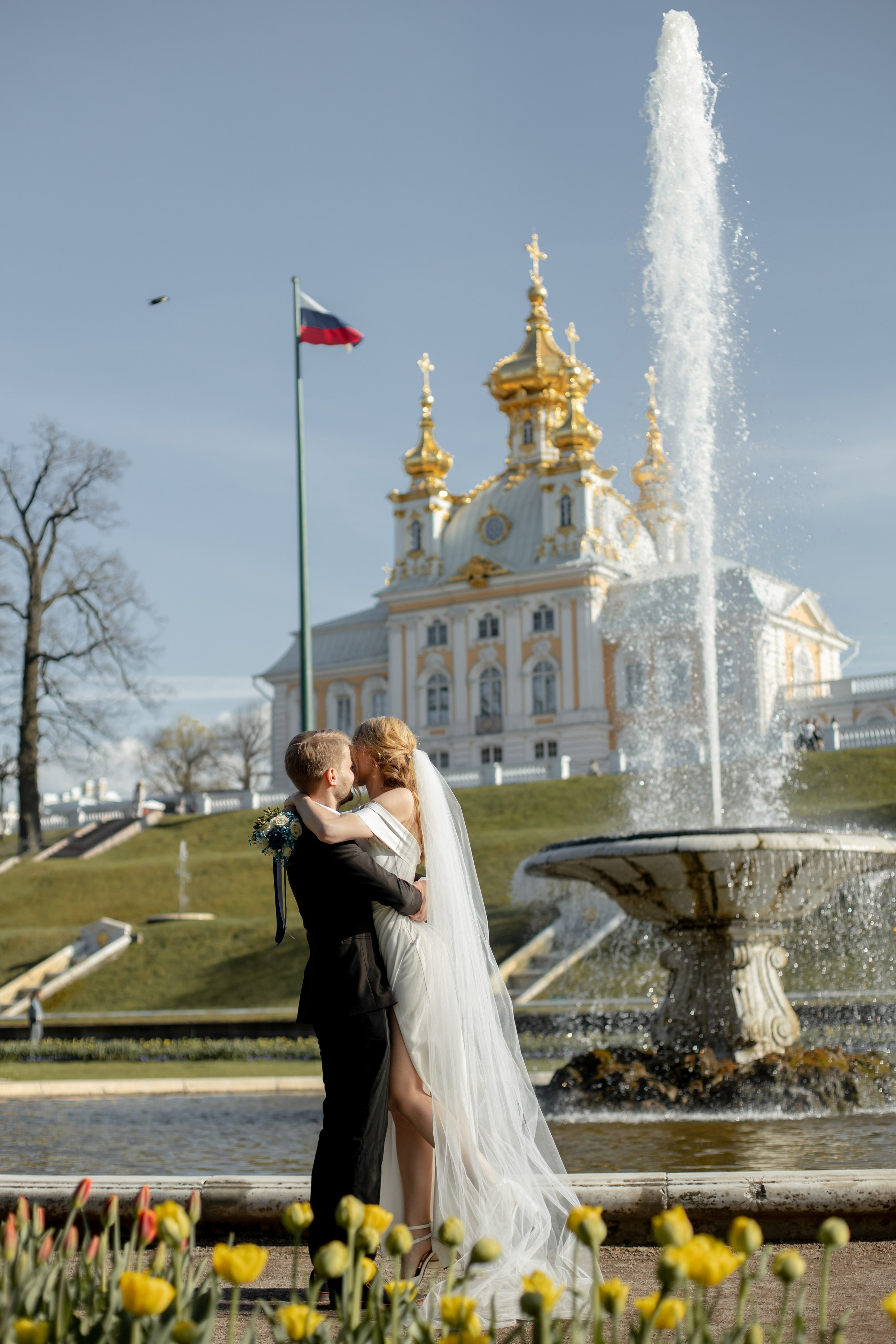 Петергоф / ЗАГС + прогулка. Свадебный и семейный фотограф в Москве Диана Левченко