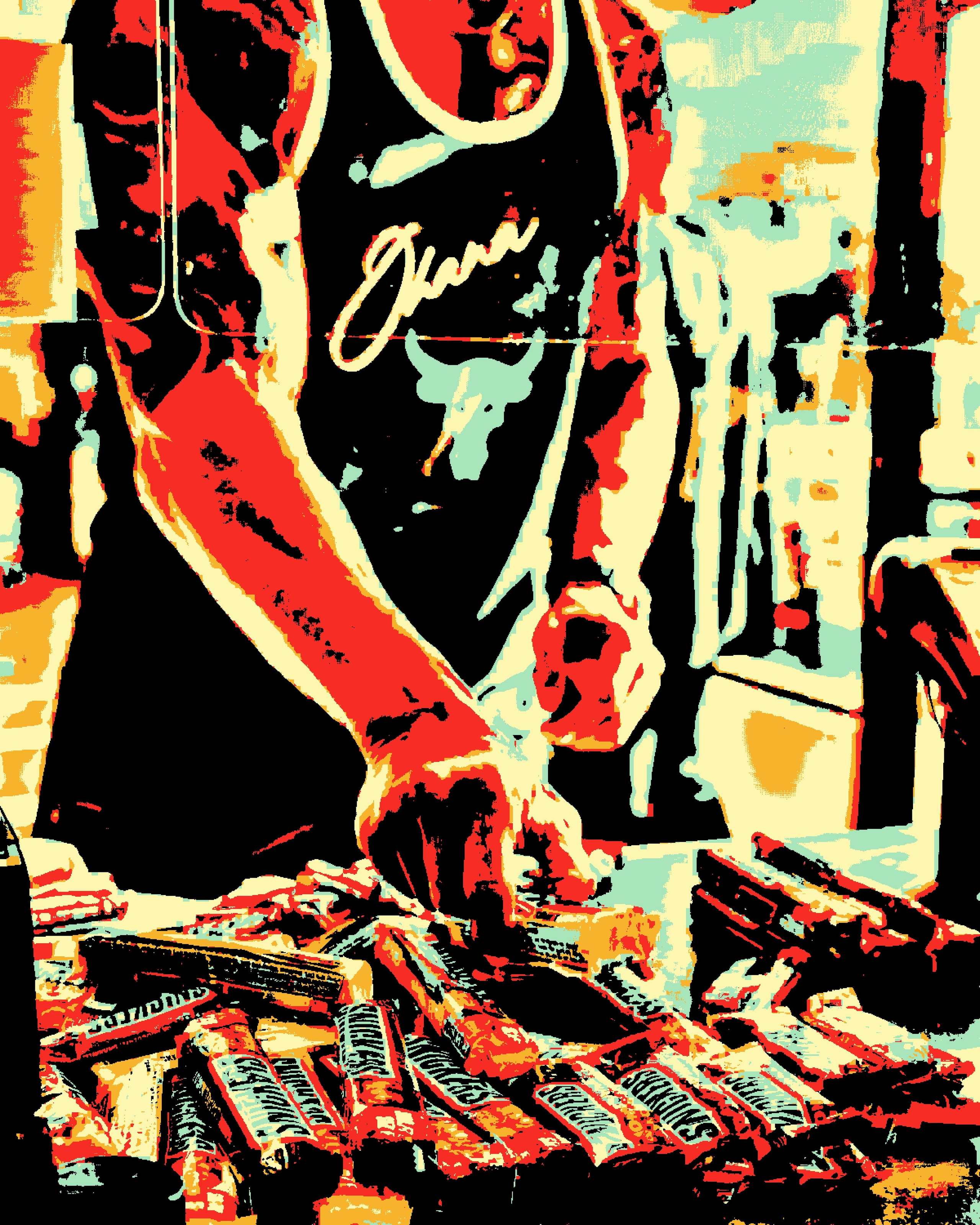 Дуэйн Джонсон (Dwayne Johnson). Визуальный арт пиксельный художник Василь Пиксель