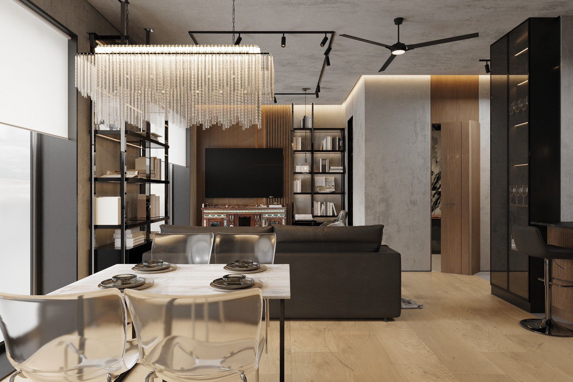 3д визуализация кв. 75 м² г. Санкт-Петербург. Ксения. 3D‑визуализатор