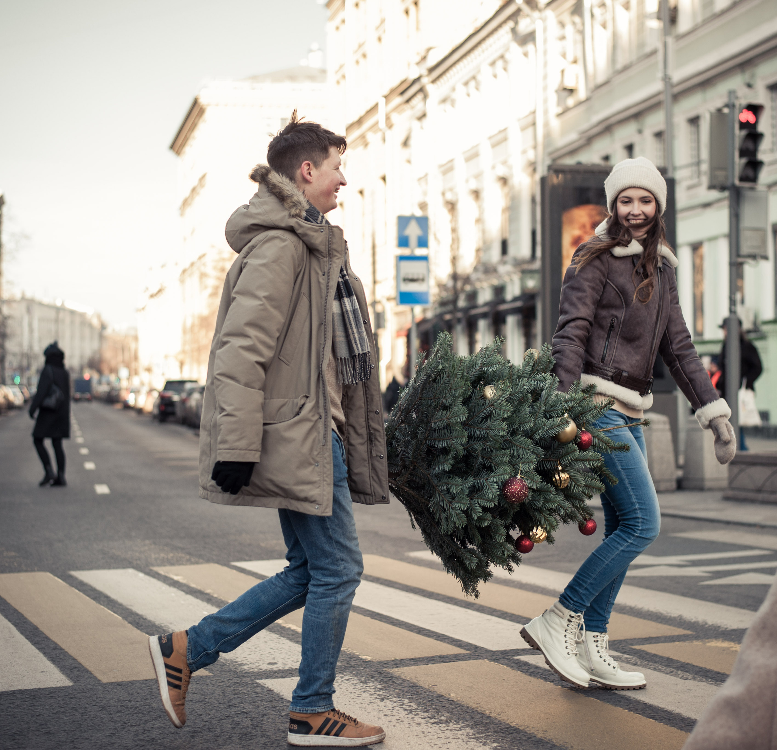 Роман и Валерия, Новый год на улицах. Бренд-фотограф для экспертов и блогеров в Москве Влада Горбовская