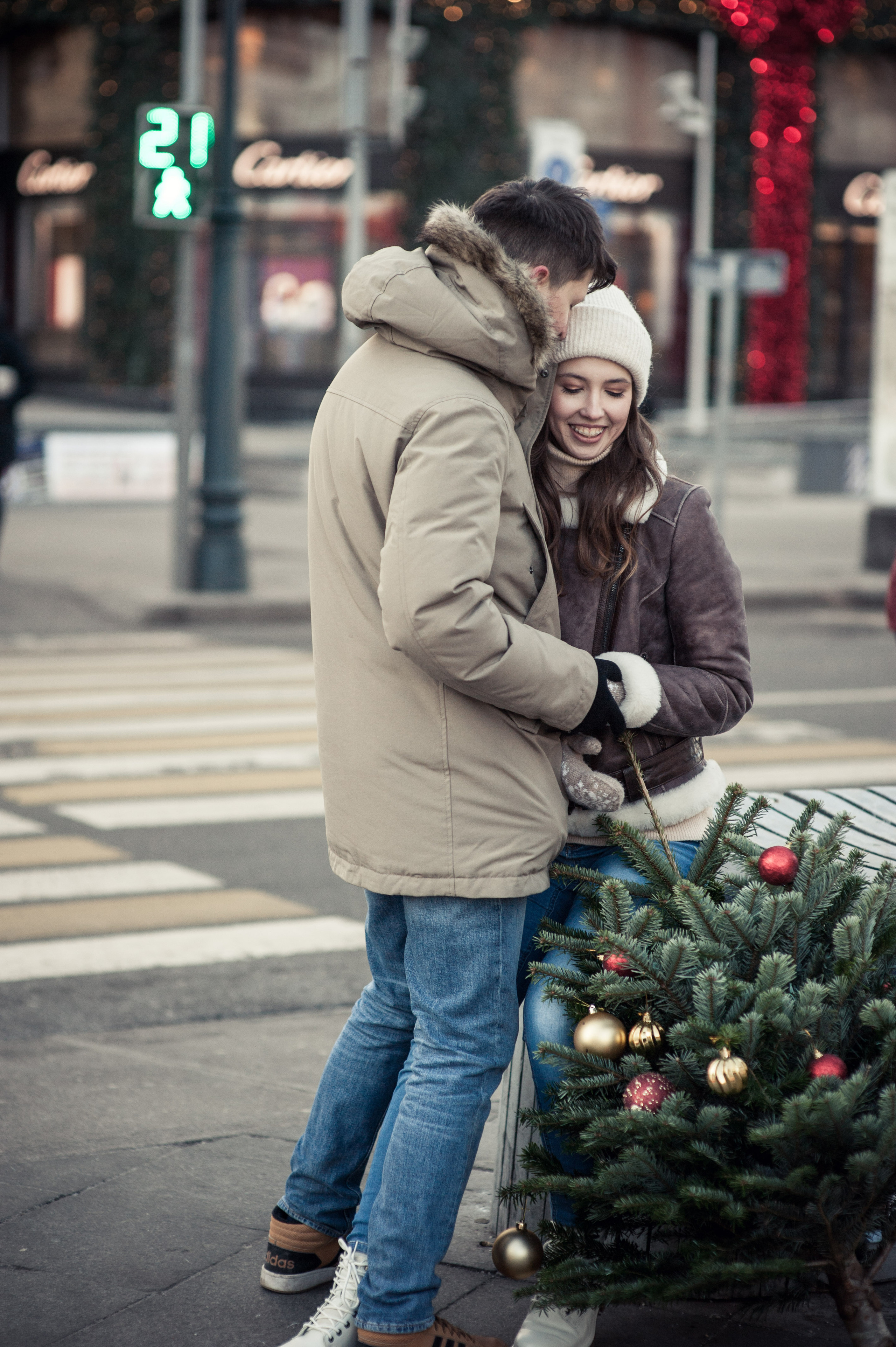 Роман и Валерия, Новый год на улицах. Бренд-фотограф для экспертов и блогеров в Москве Влада Горбовская
