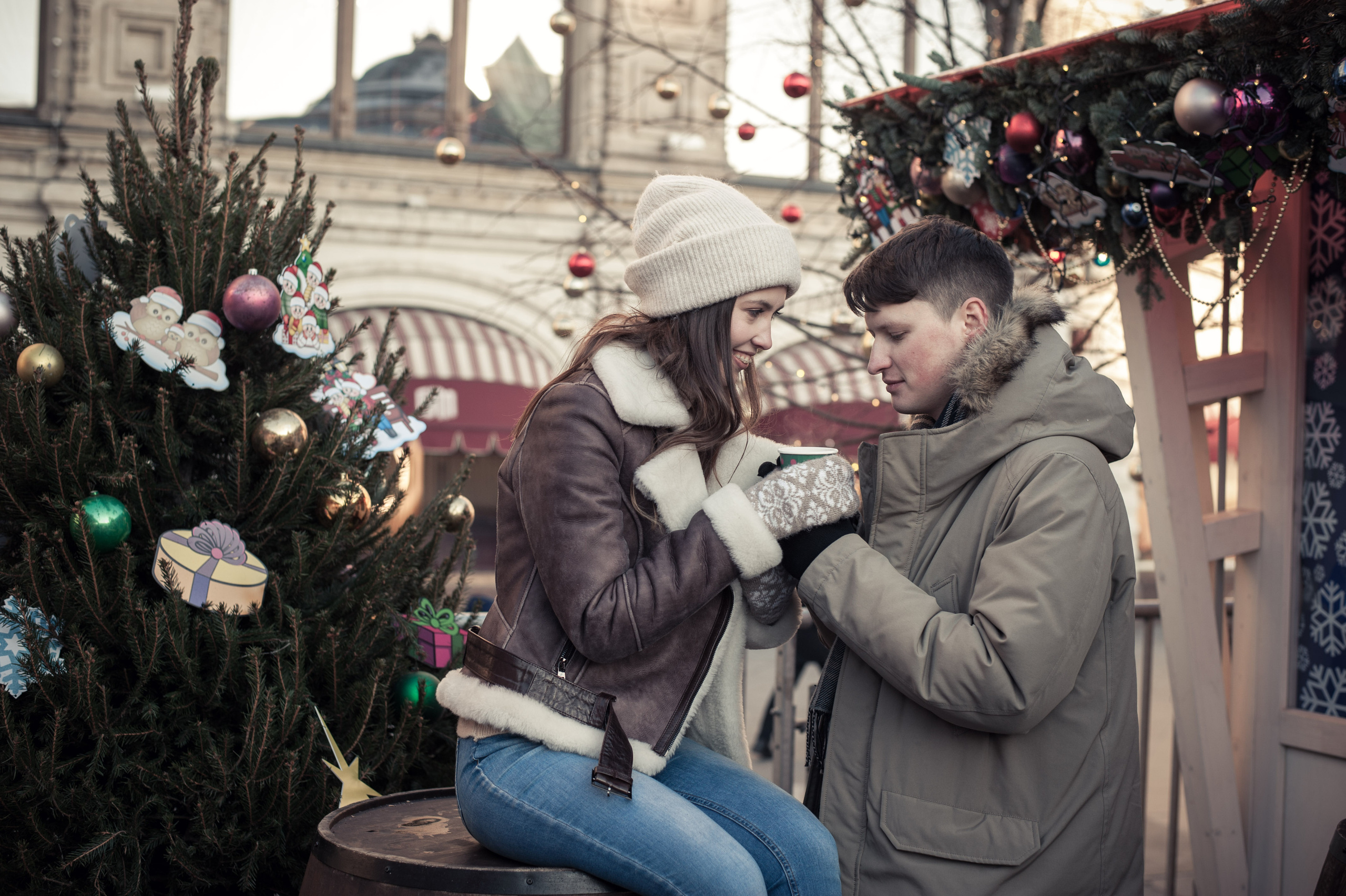 Роман и Валерия, Новый год на улицах. Бренд-фотограф для экспертов и блогеров в Москве Влада Горбовская