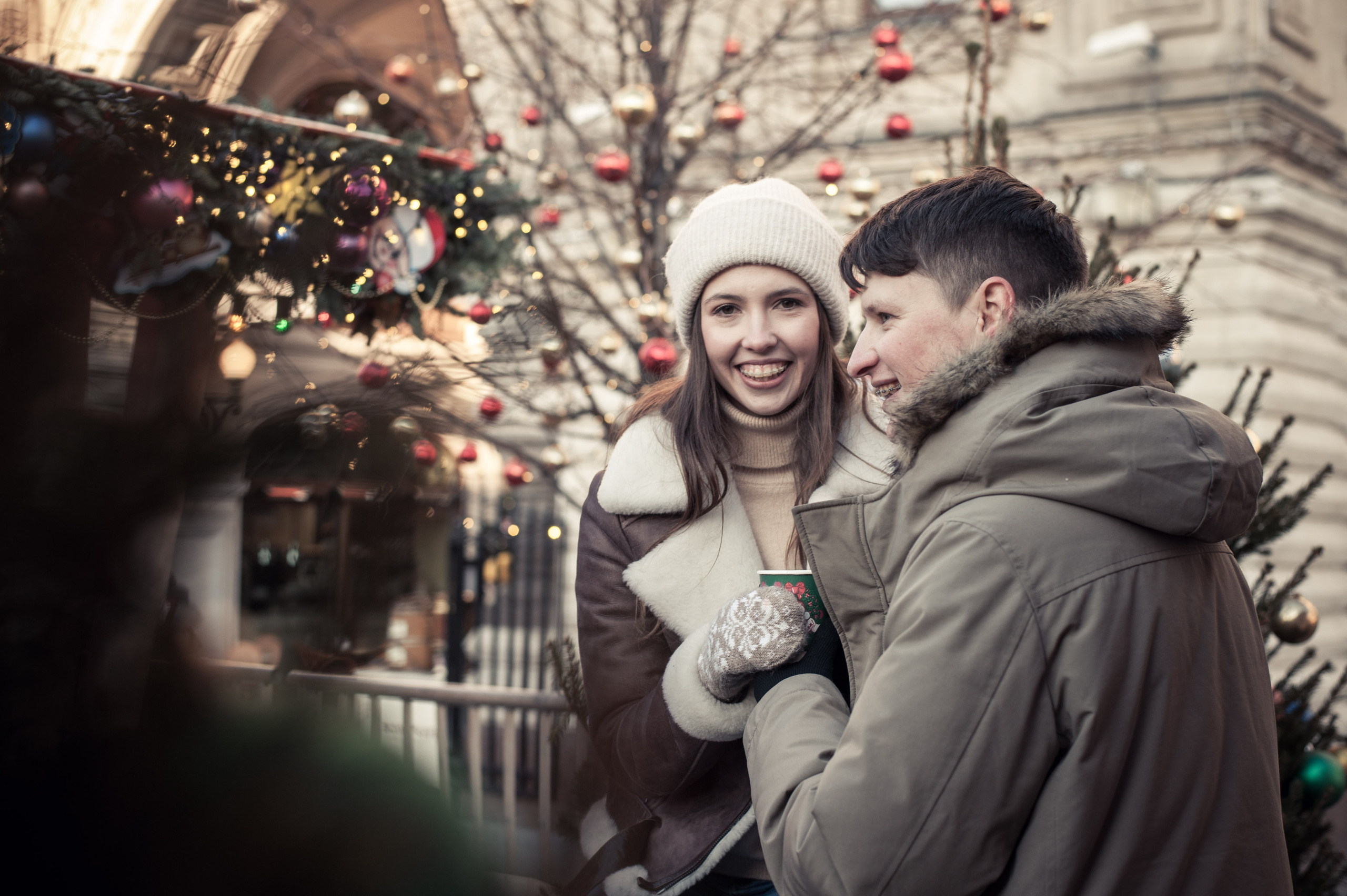 Роман и Валерия, Новый год на улицах. Бренд-фотограф для экспертов и блогеров в Москве Влада Горбовская