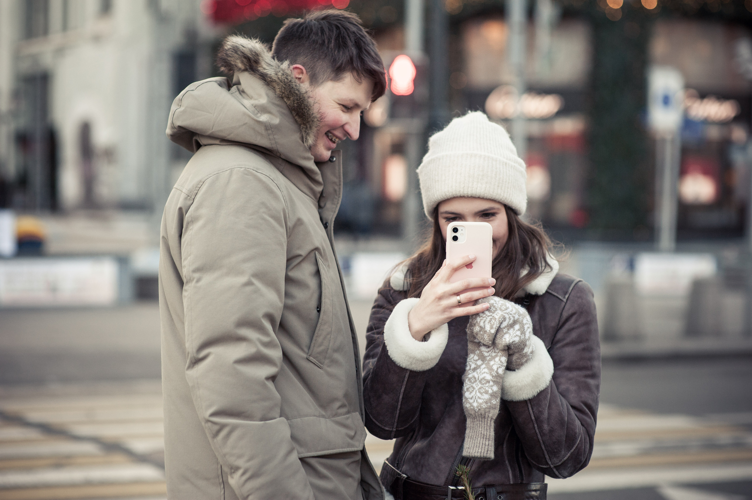 Роман и Валерия, Новый год на улицах. Бренд-фотограф для экспертов и блогеров в Москве Влада Горбовская