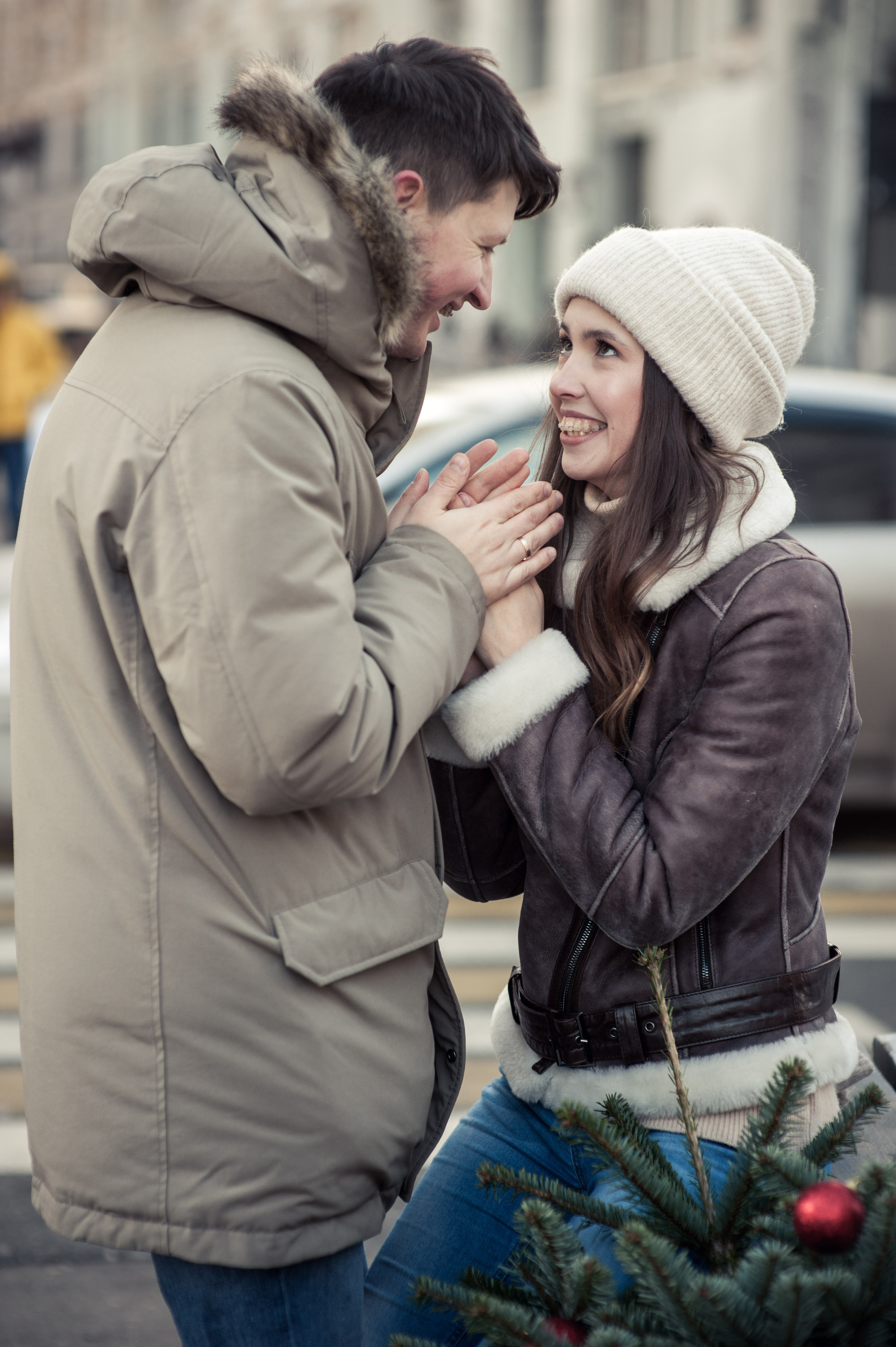 Роман и Валерия, Новый год на улицах. Бренд-фотограф для экспертов и блогеров в Москве Влада Горбовская