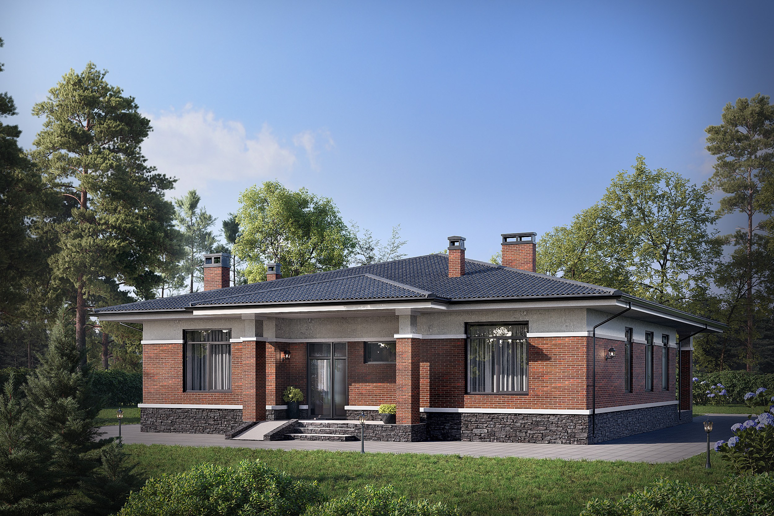Визуализация проекта загородного дома. 3D визуализация/ Юлия Будник