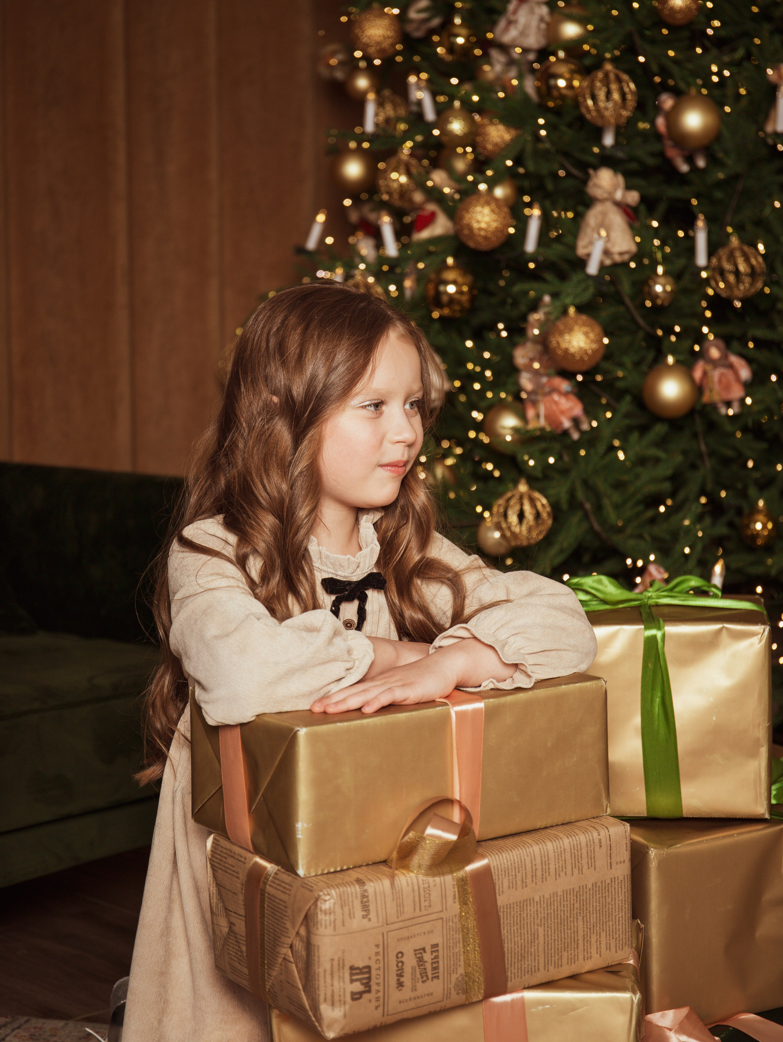 Мама с дочкой, новогодняя сьемка. Свадебный и семейный фотограф в Москве Мила Широких