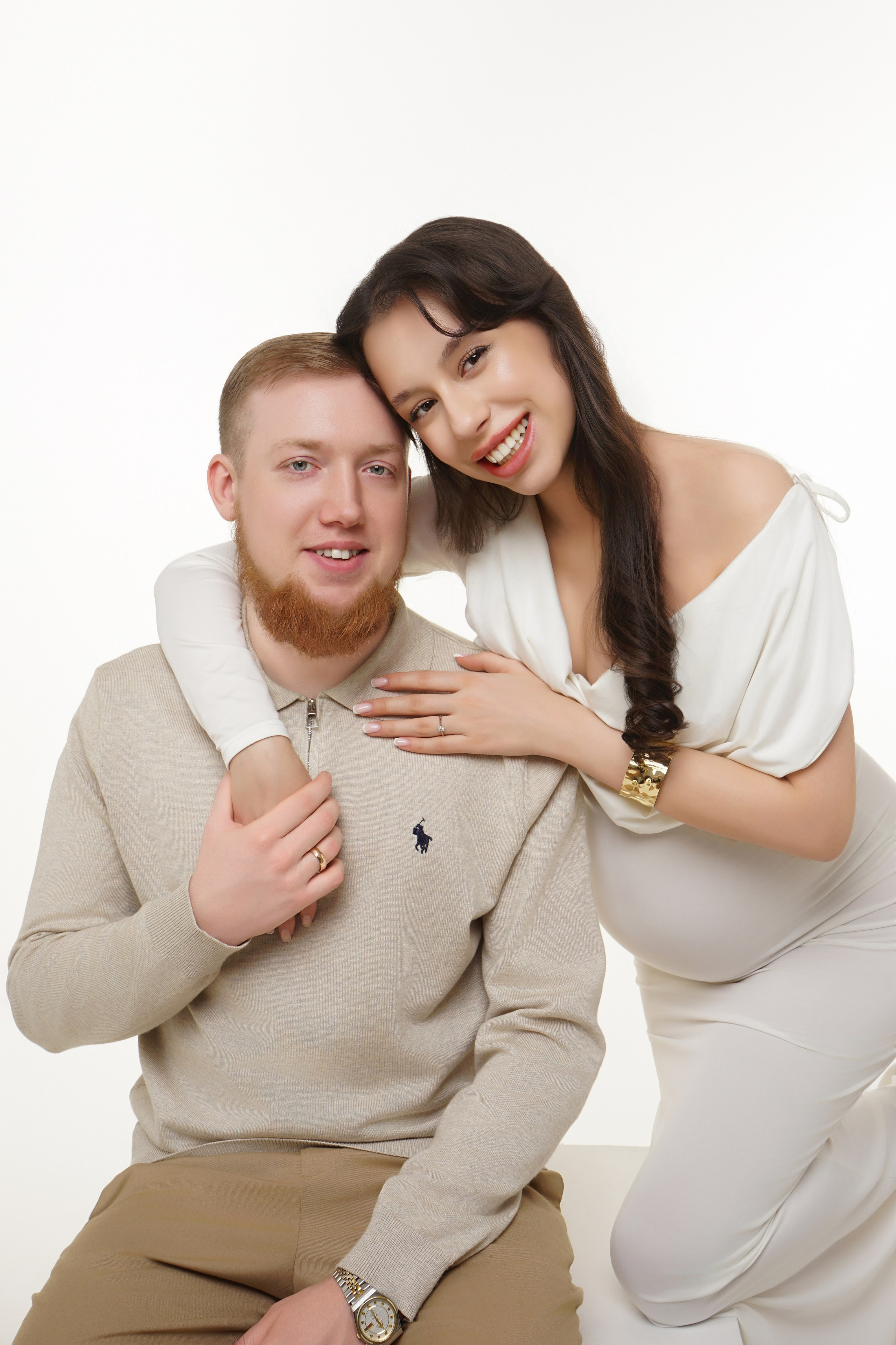 Съёмка беременности в моей фотостудии «НЕБО». Женский фотограф в Химках Алёна Ленёва