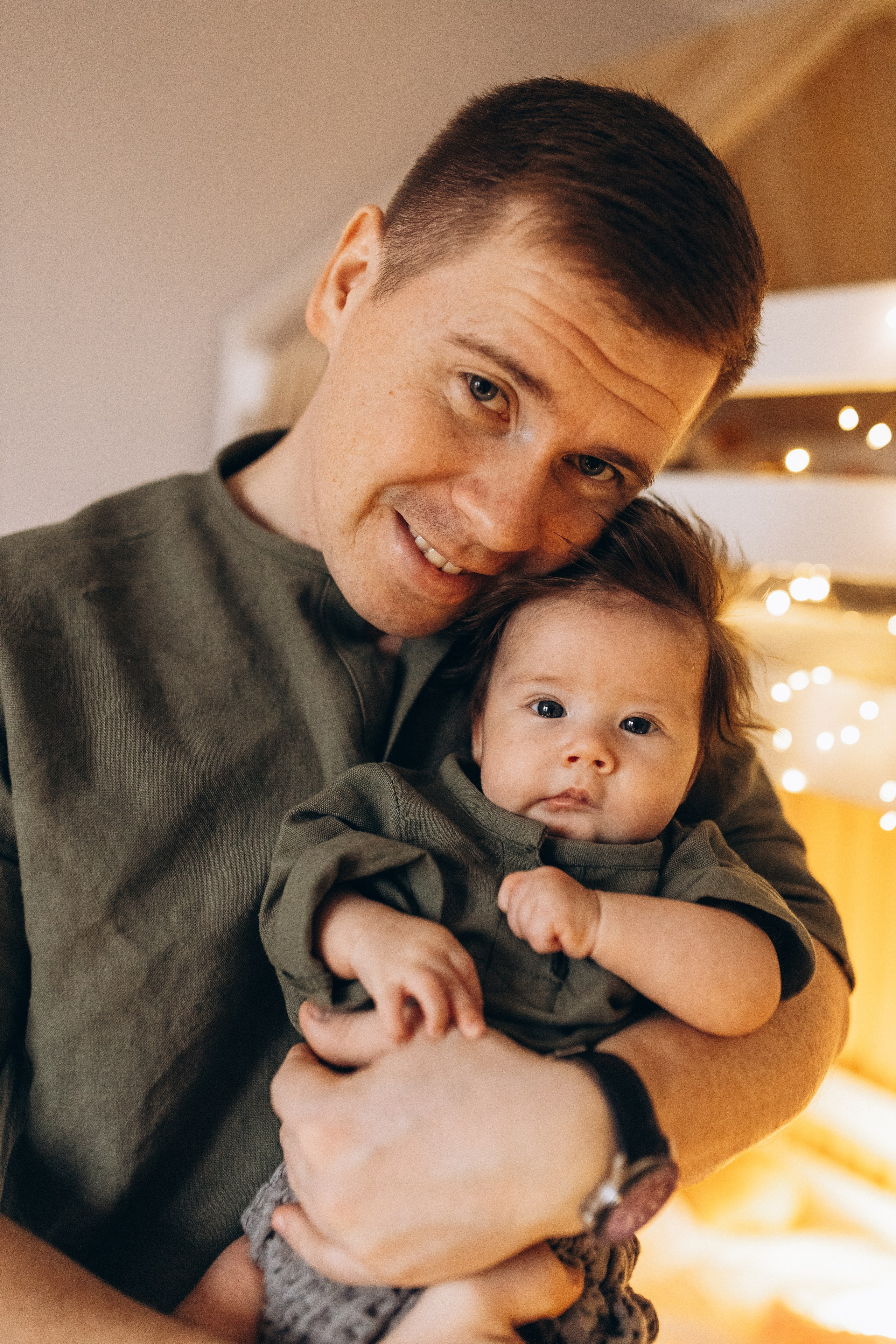 портрет папы с маленьким сыном 