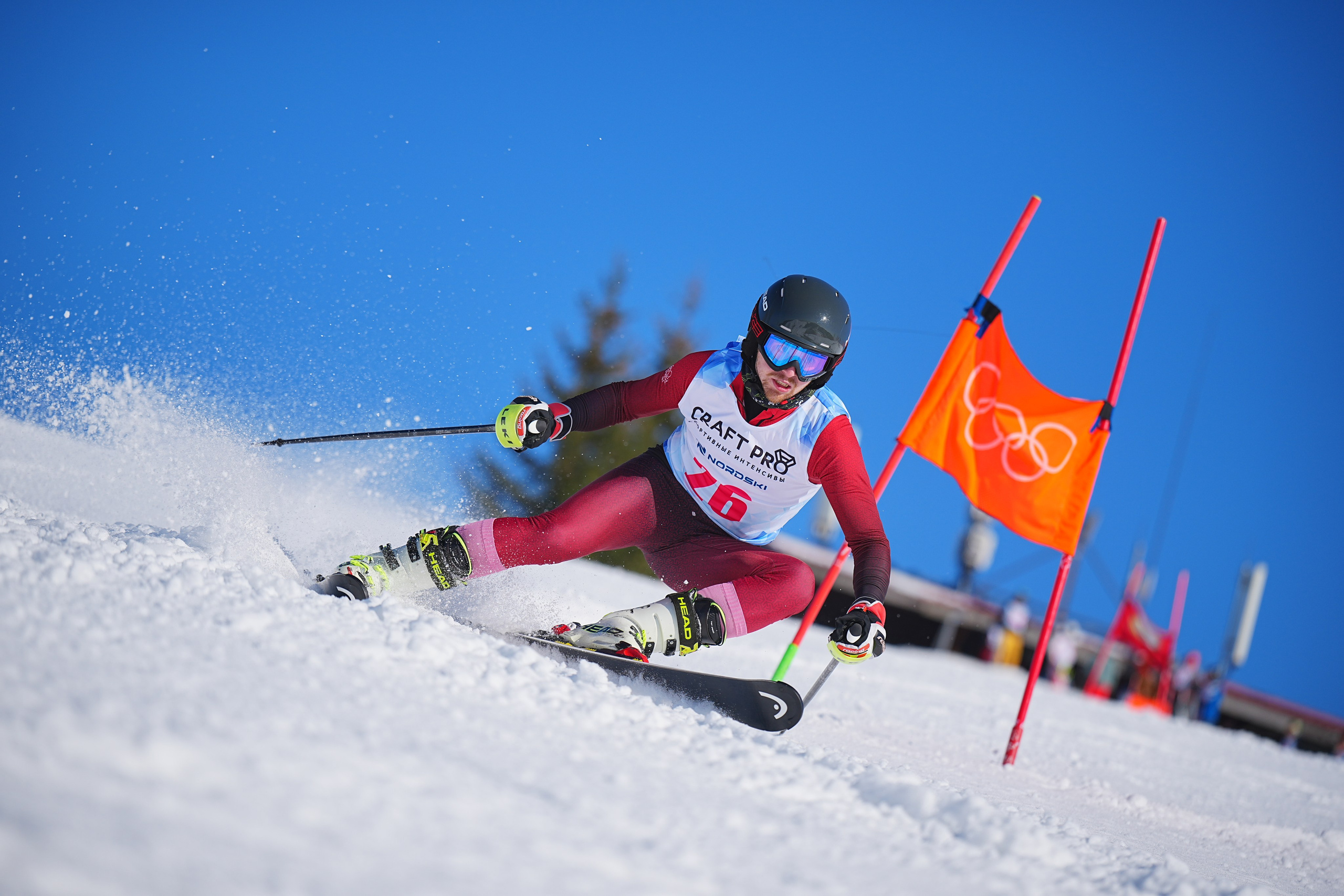 Шуколово. Открытое Первенство МФТИ по горным лыжам. GS, Telemark, 2024. Фотограф Студитский Евгений