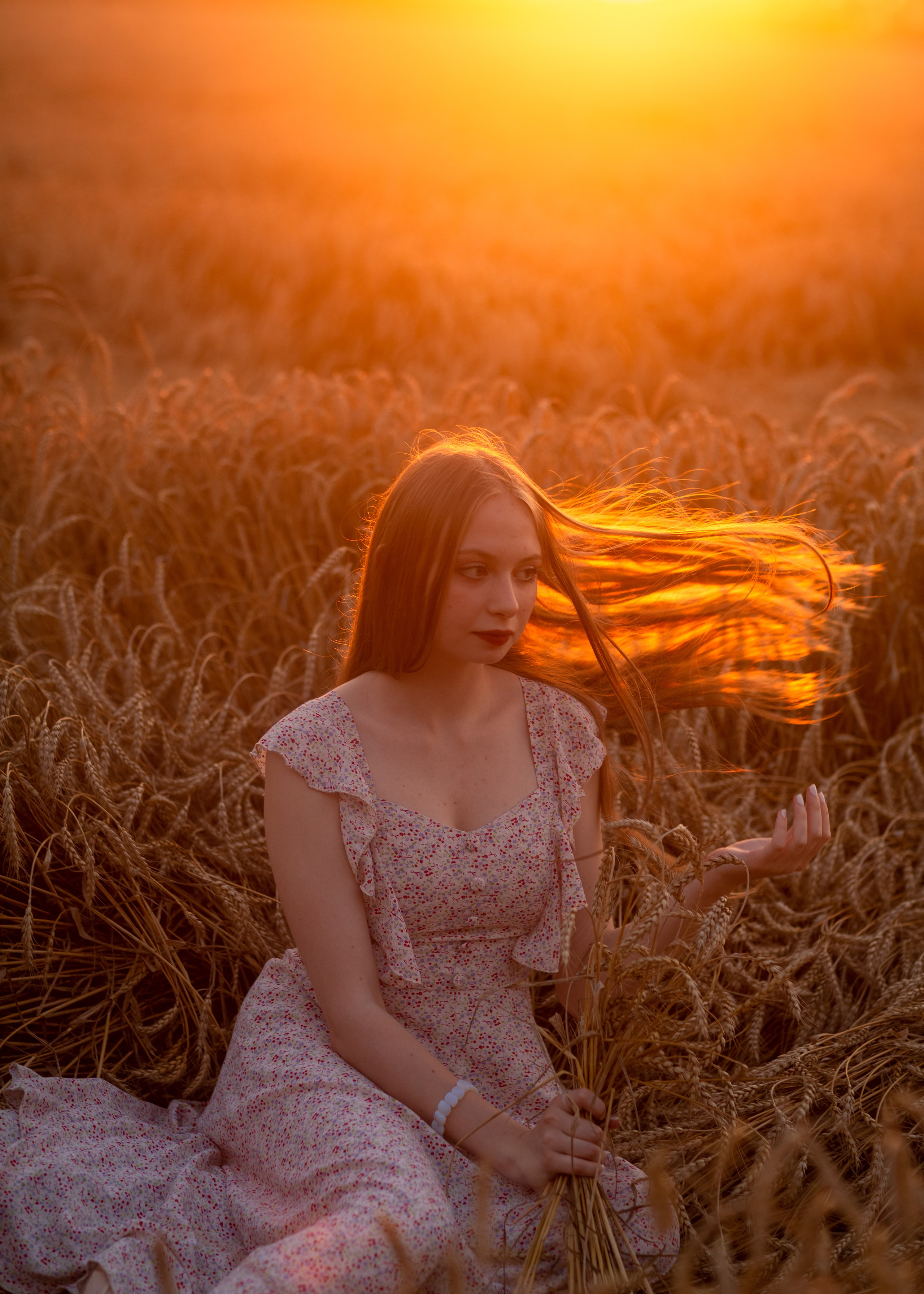 Закат в пшеничном поле. Фотограф в Приморско-Ахтарске Марьяна Чопко