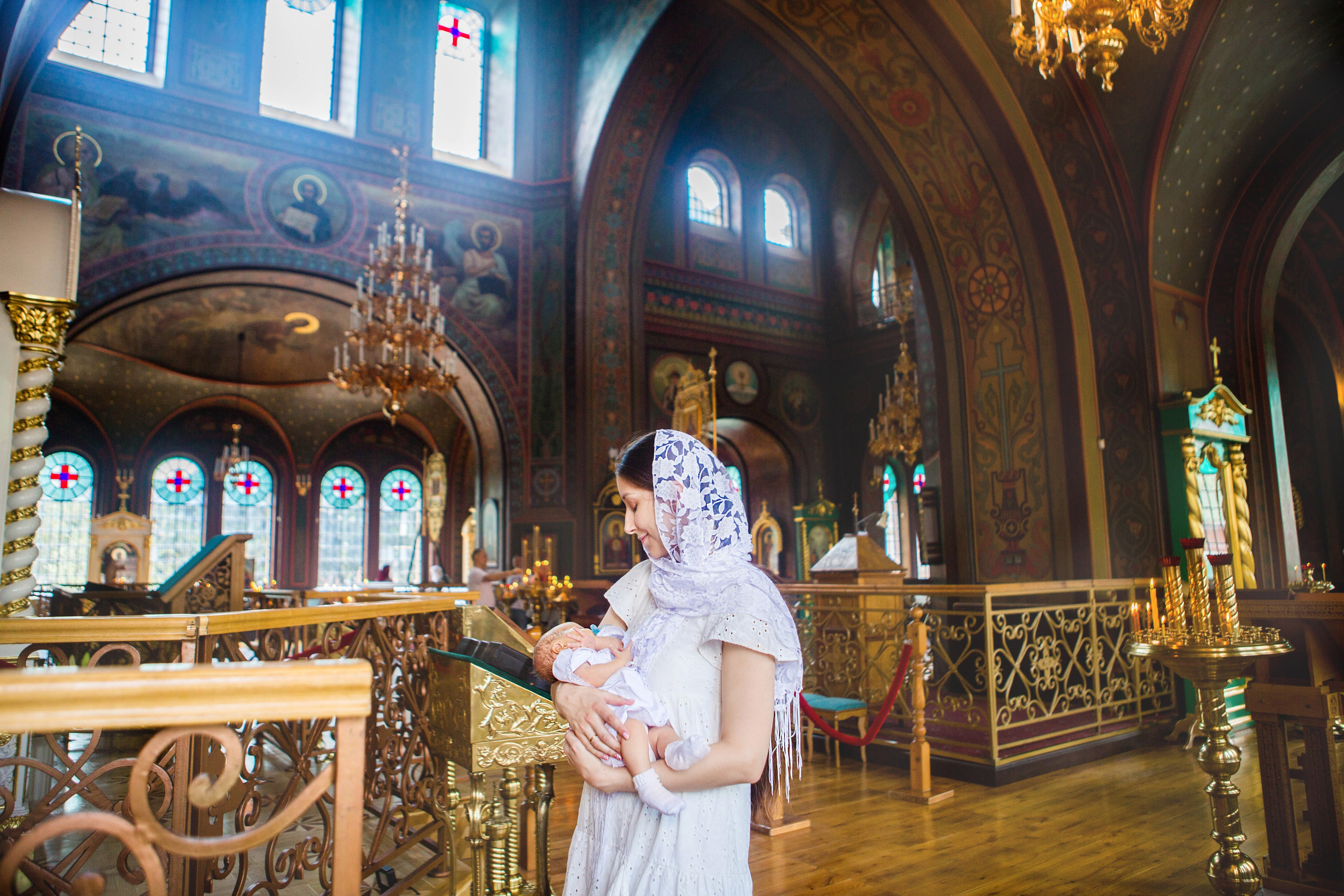 Крещение Надежды. Свято-Троицкий собор. Свадебный семейный и детский фотограф в Краснодаре Карина Федоровская
