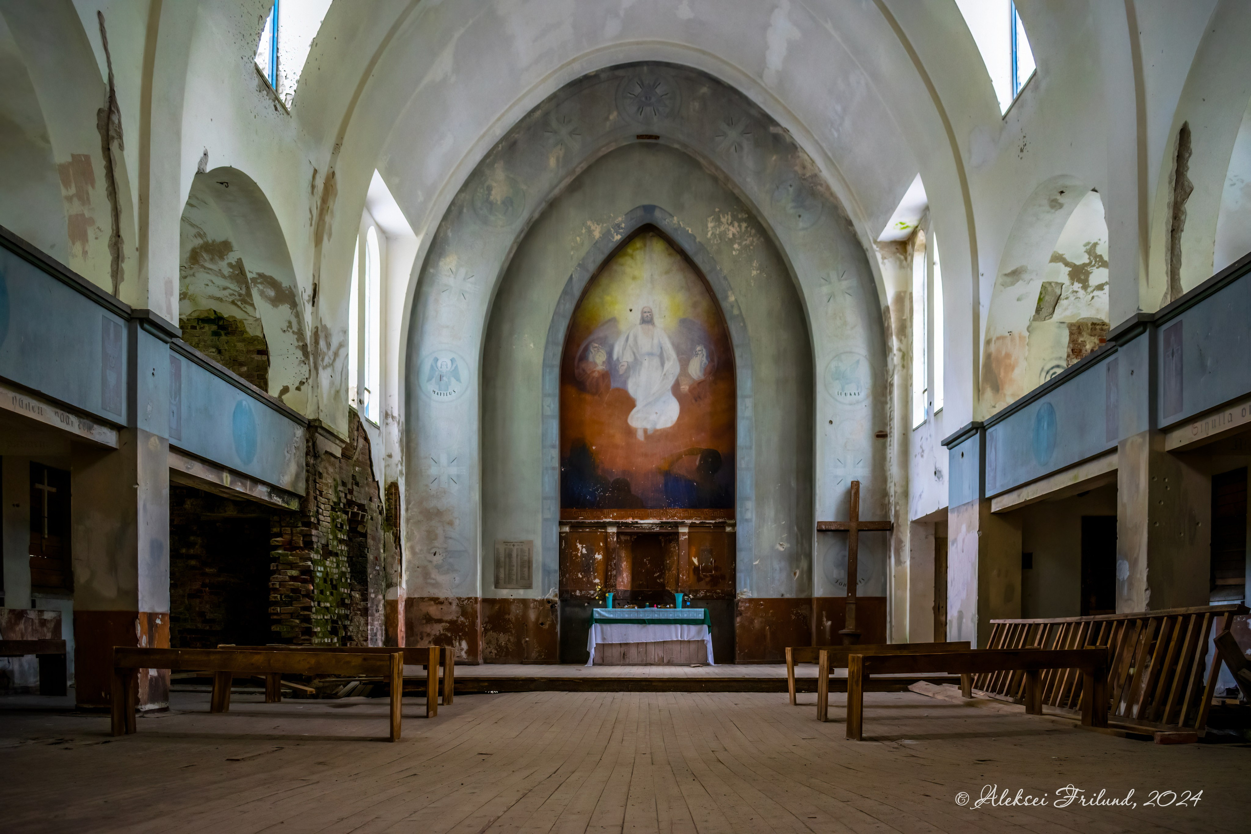 Кирха в пос. Лумиваара. Аэросъемка. Фото и Видео в Карелии. Алексей Фрилунд