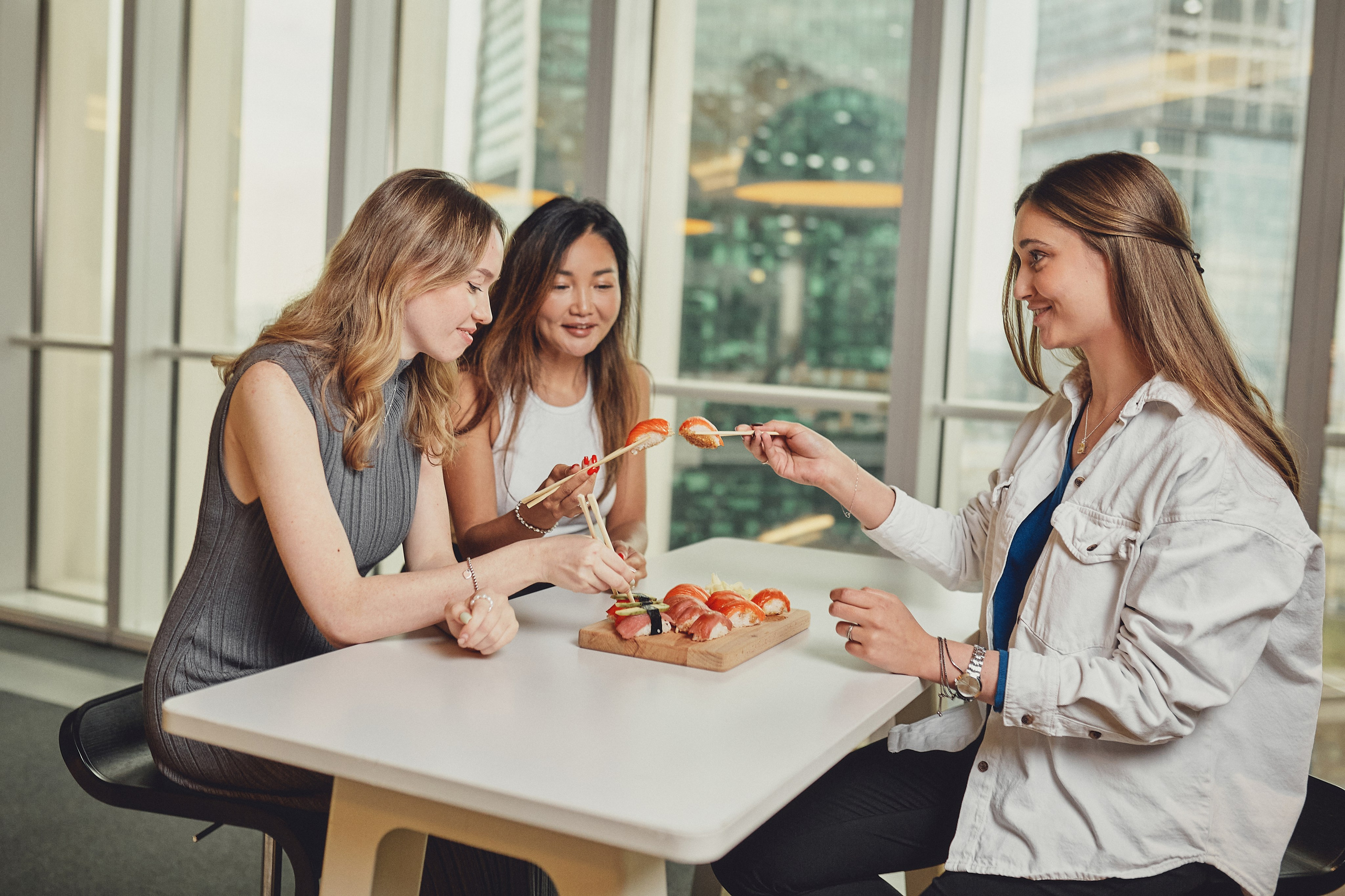 Съёмка в офисе Japan Tobacco International