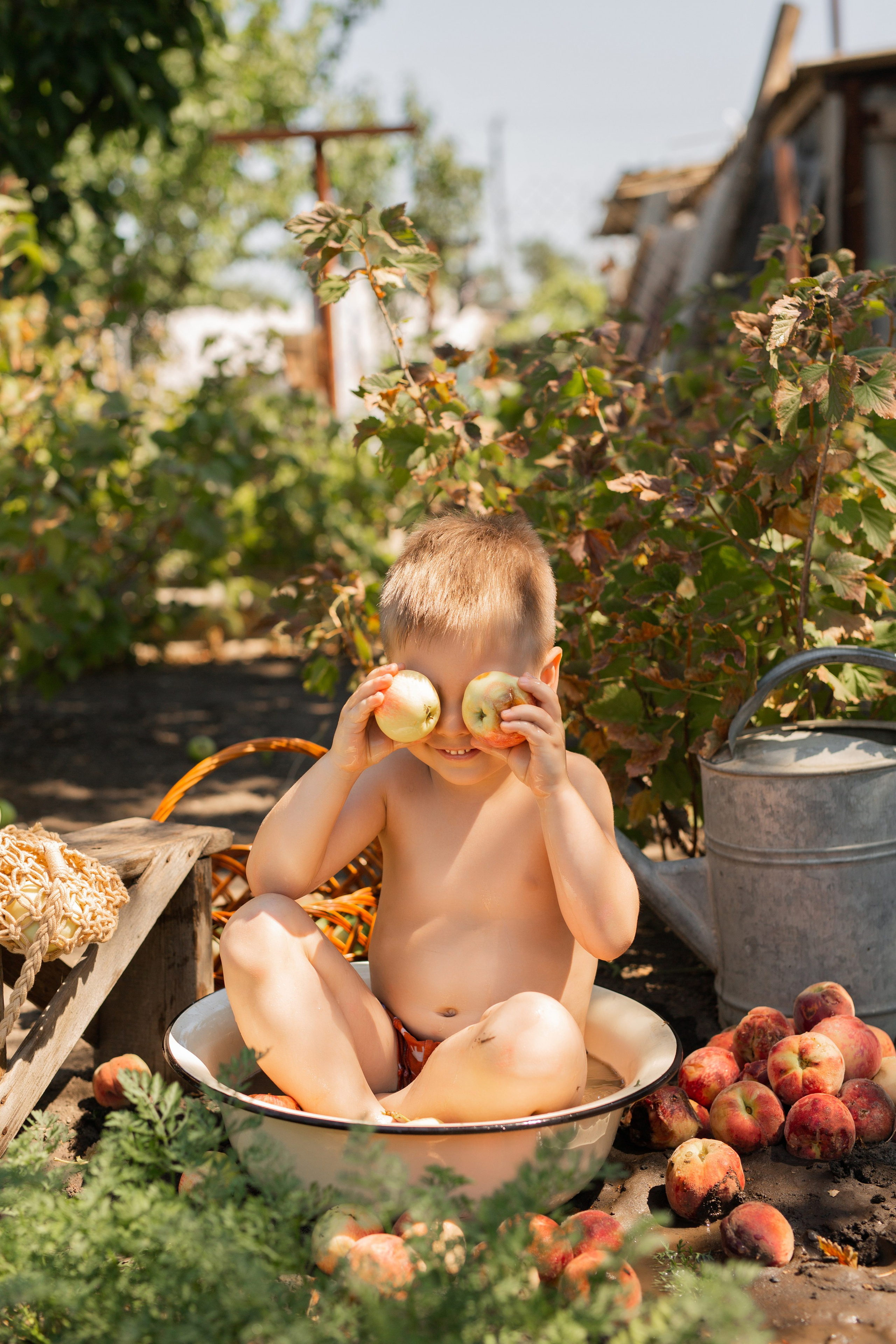В огороде у бабушки. Семейный фотограф в Каневской Епифанова Ольга