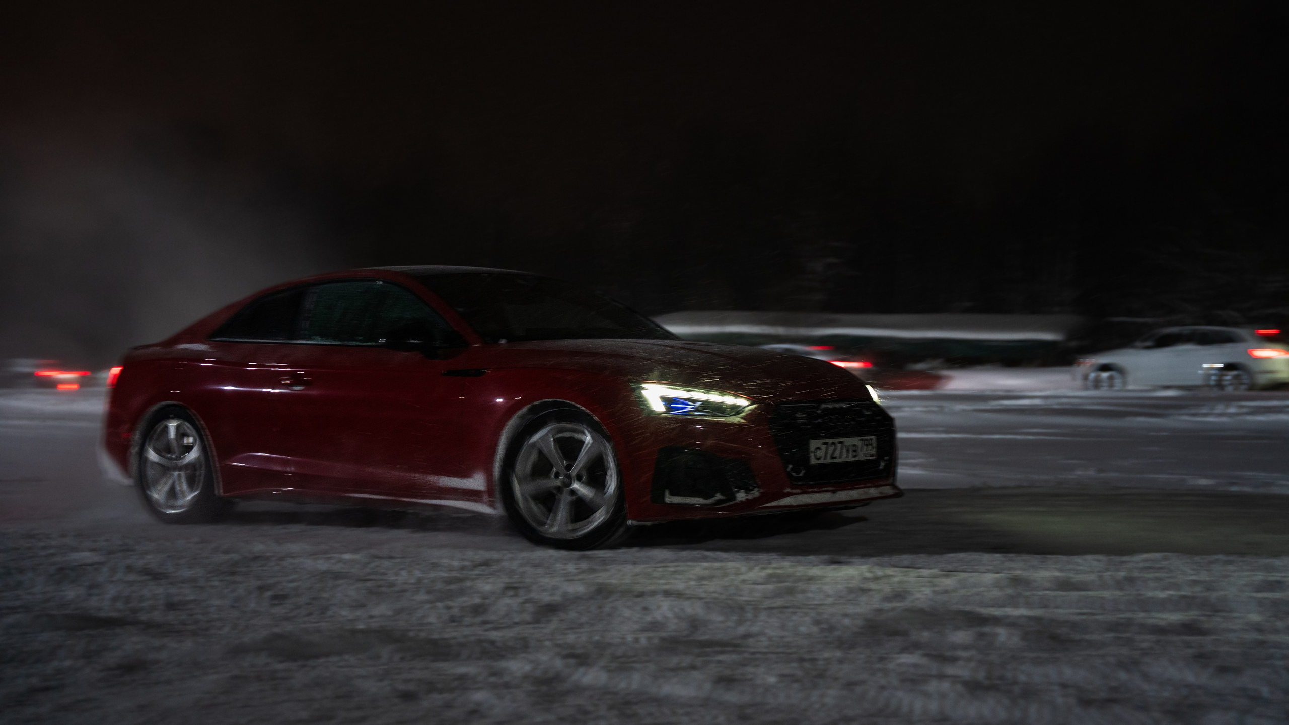 Зимний дрифт Audi. Автомобильный фотограф Москва