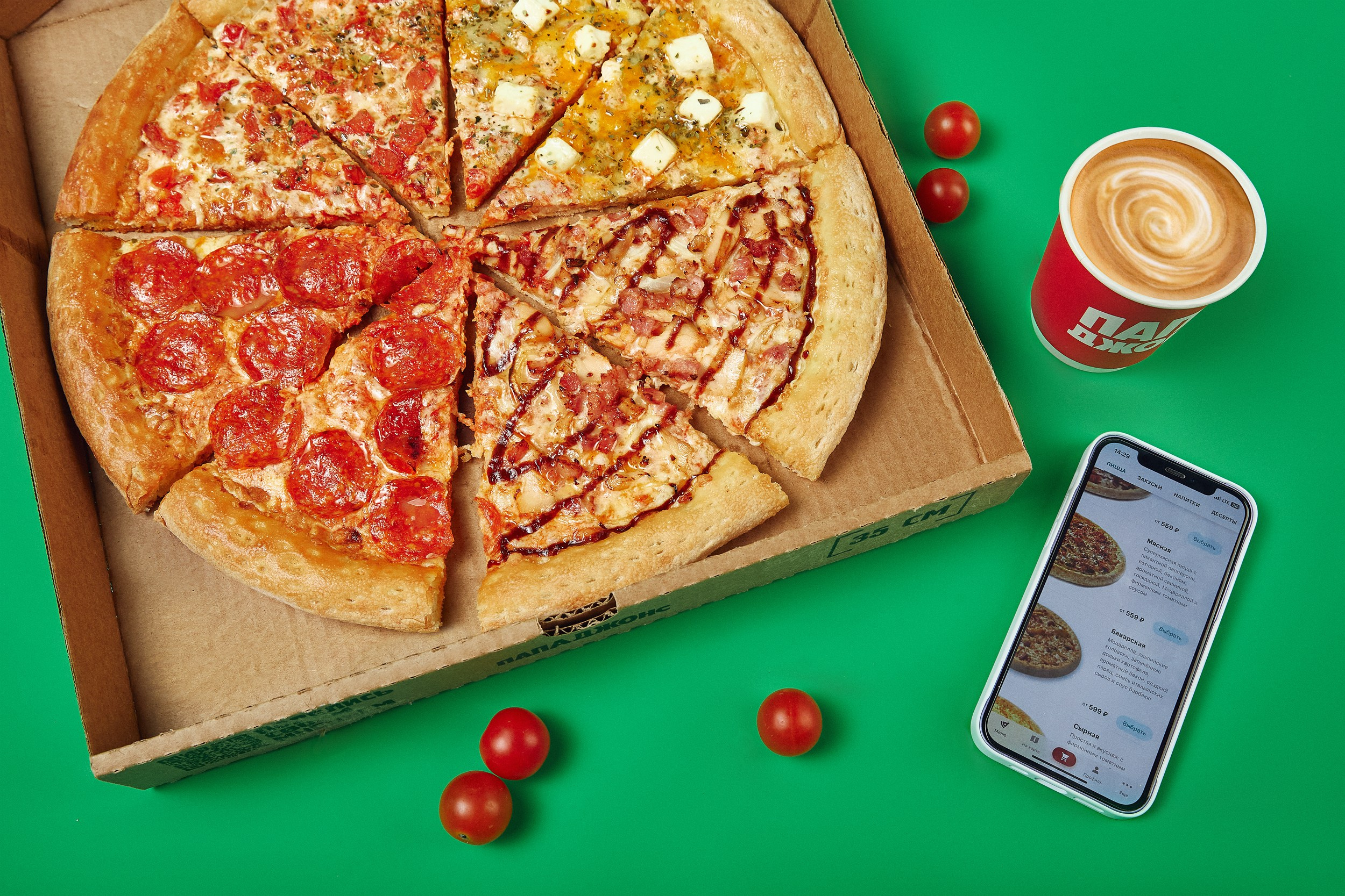 Съёмка для сети ресторанов «Папа Джонс»