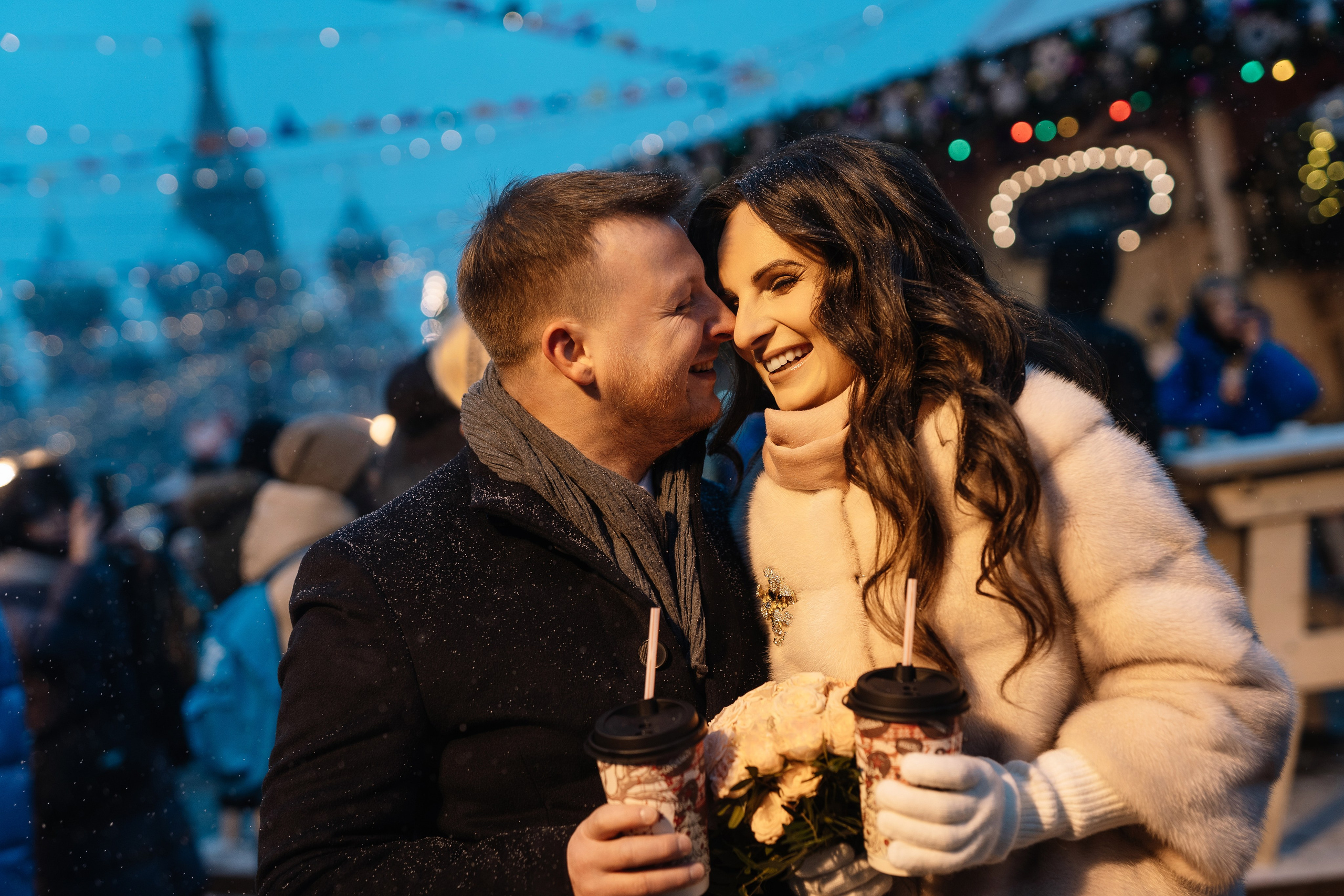 Свадебная фотосессия Лилии и Романа, прогулка в центре Москвы. Свадебный фотограф в Тамбове Павел Четвертков
