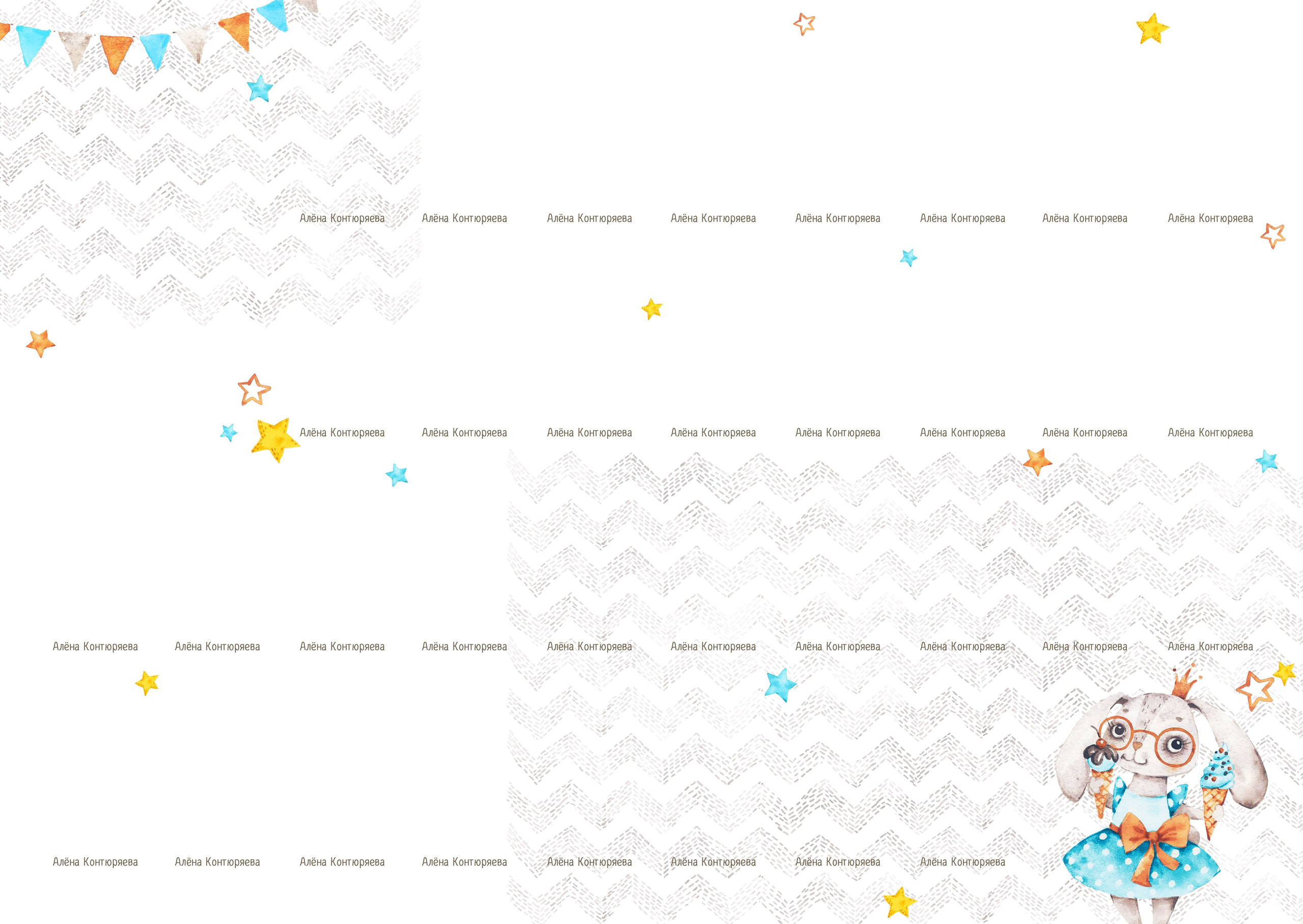 Макет «Ушастики». Childrenfoto.ru