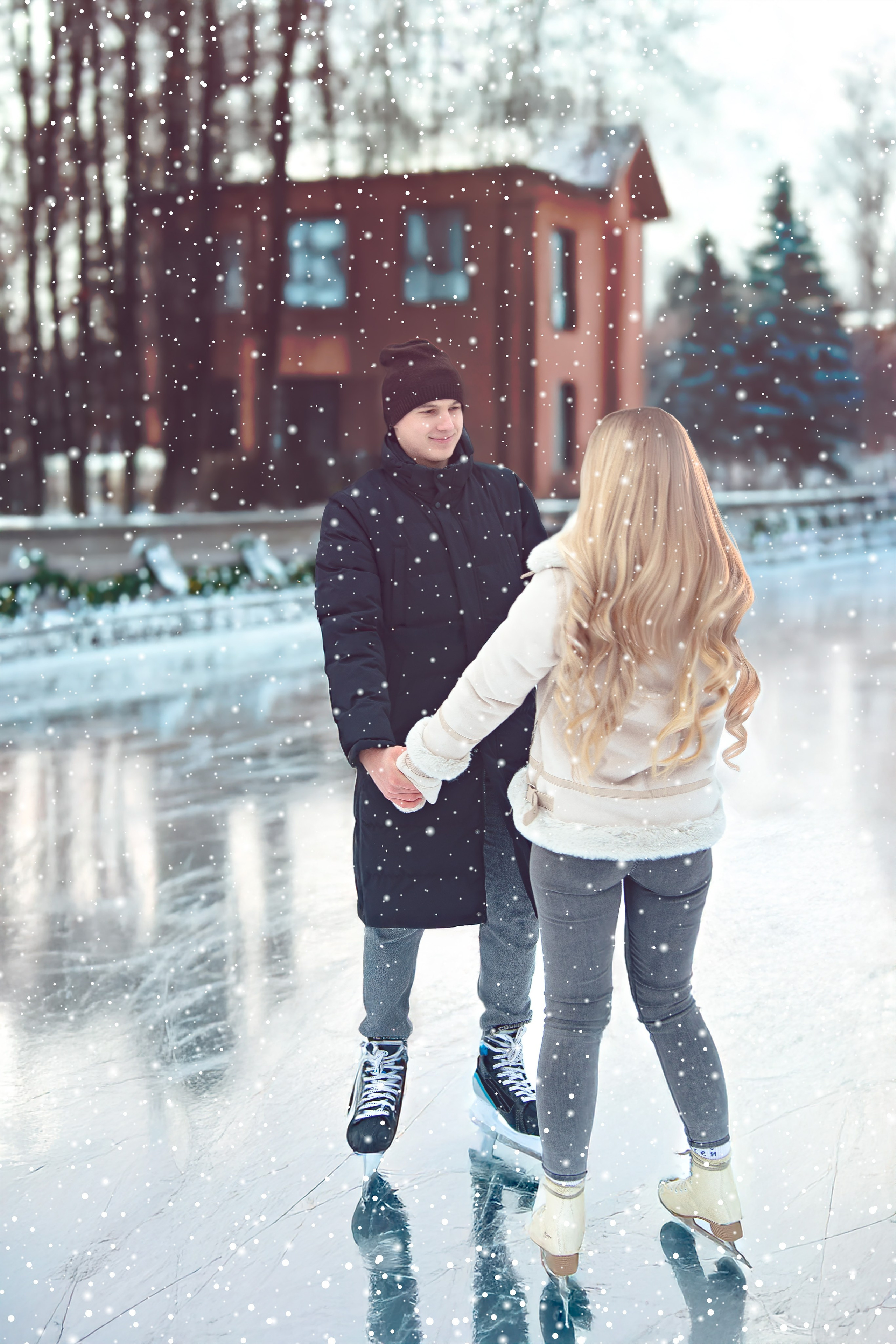 Love story фотосессия на коньках