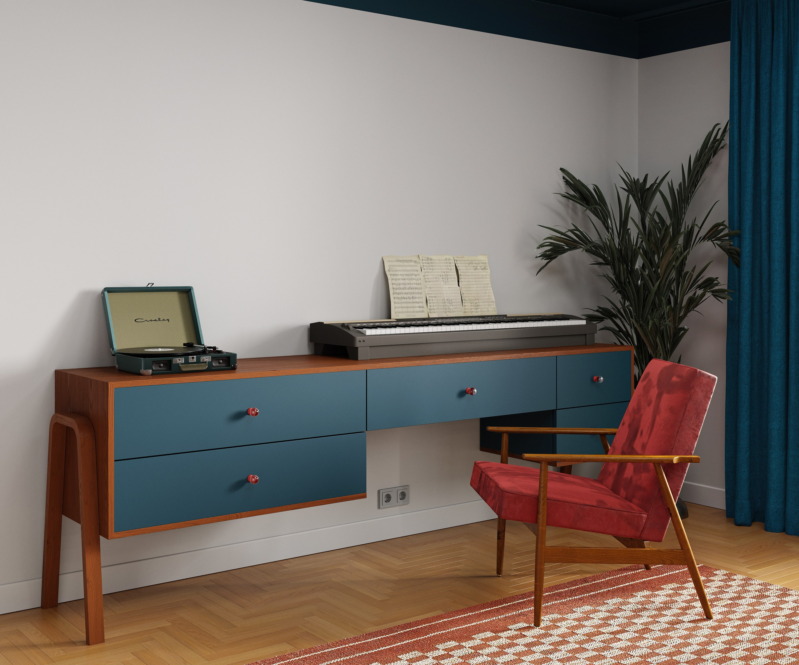 Квартира с морской тематикой | Дизайн Yuliya Shpeter. 3D визуализация интерьеров | avocado.render