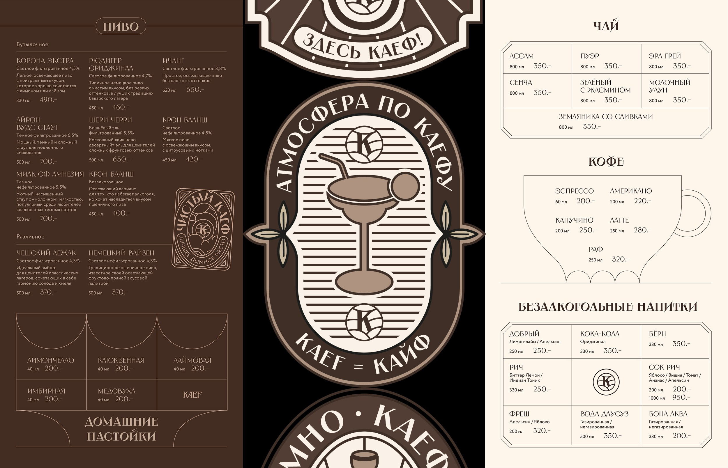 Дизайн меню KAEF. Foodcase.pro