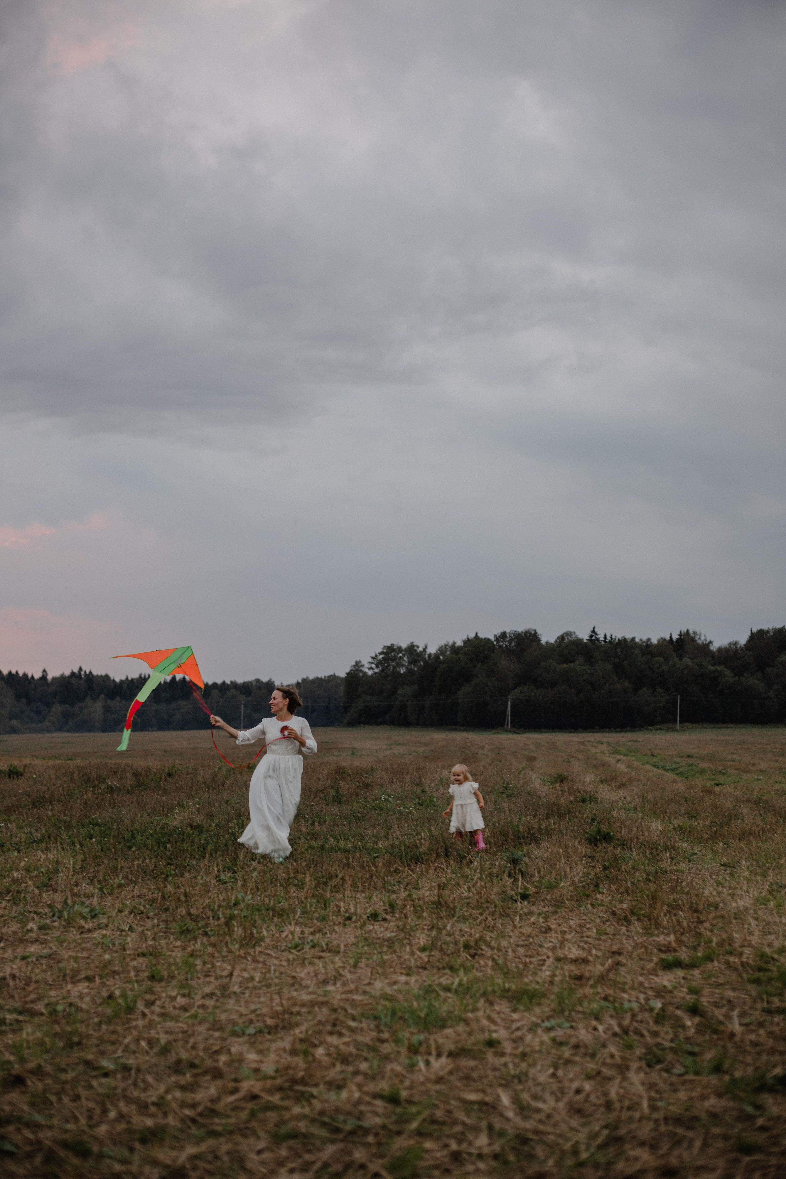 В стогах сена :)