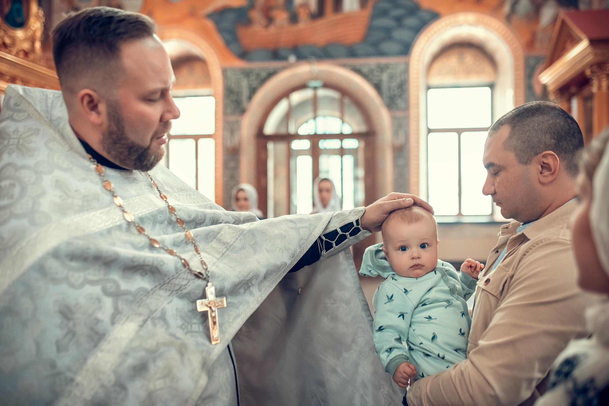 Крещение Ивана в храме Георгия Всеволодовича. Екатерина Крапивина фотограф церковных Таинств в Нижний Новгороде