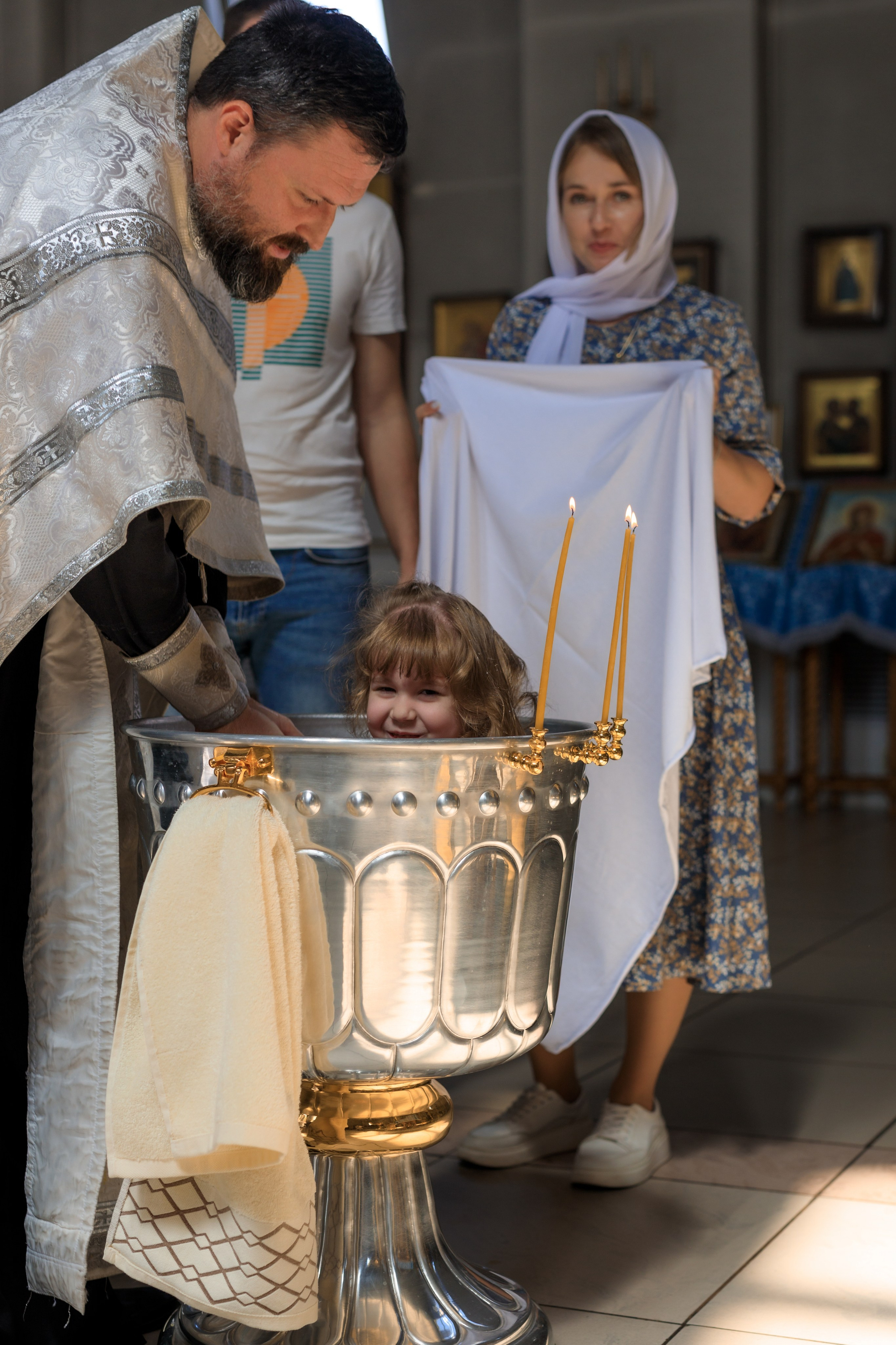 Крещение Илларии. Семейный и детский фотограф в Краснодаре Элона Литвинова
