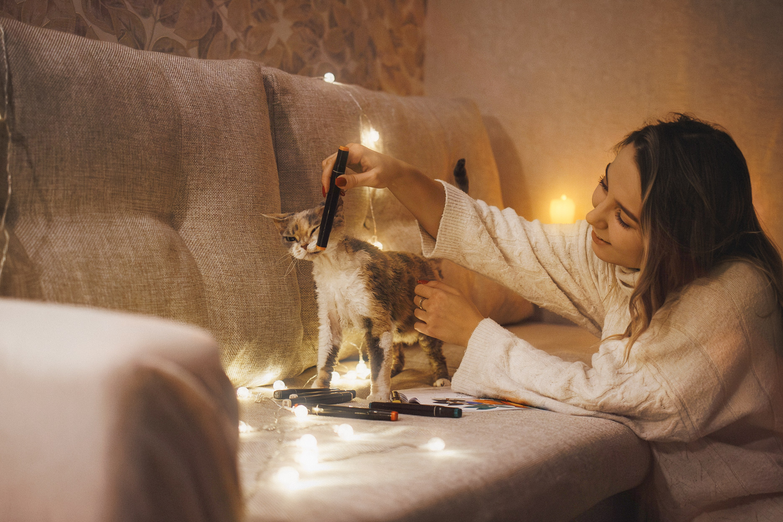 Домашняя новогодняя. Фотограф Анималист в Москве Анастасия Жучкова