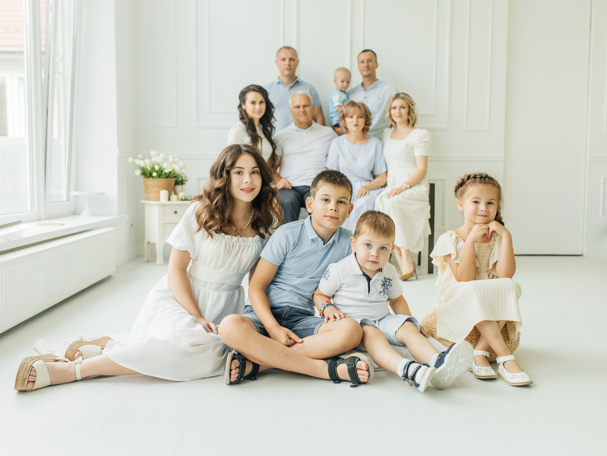 Большая семья на фотосессии в Георгиевске