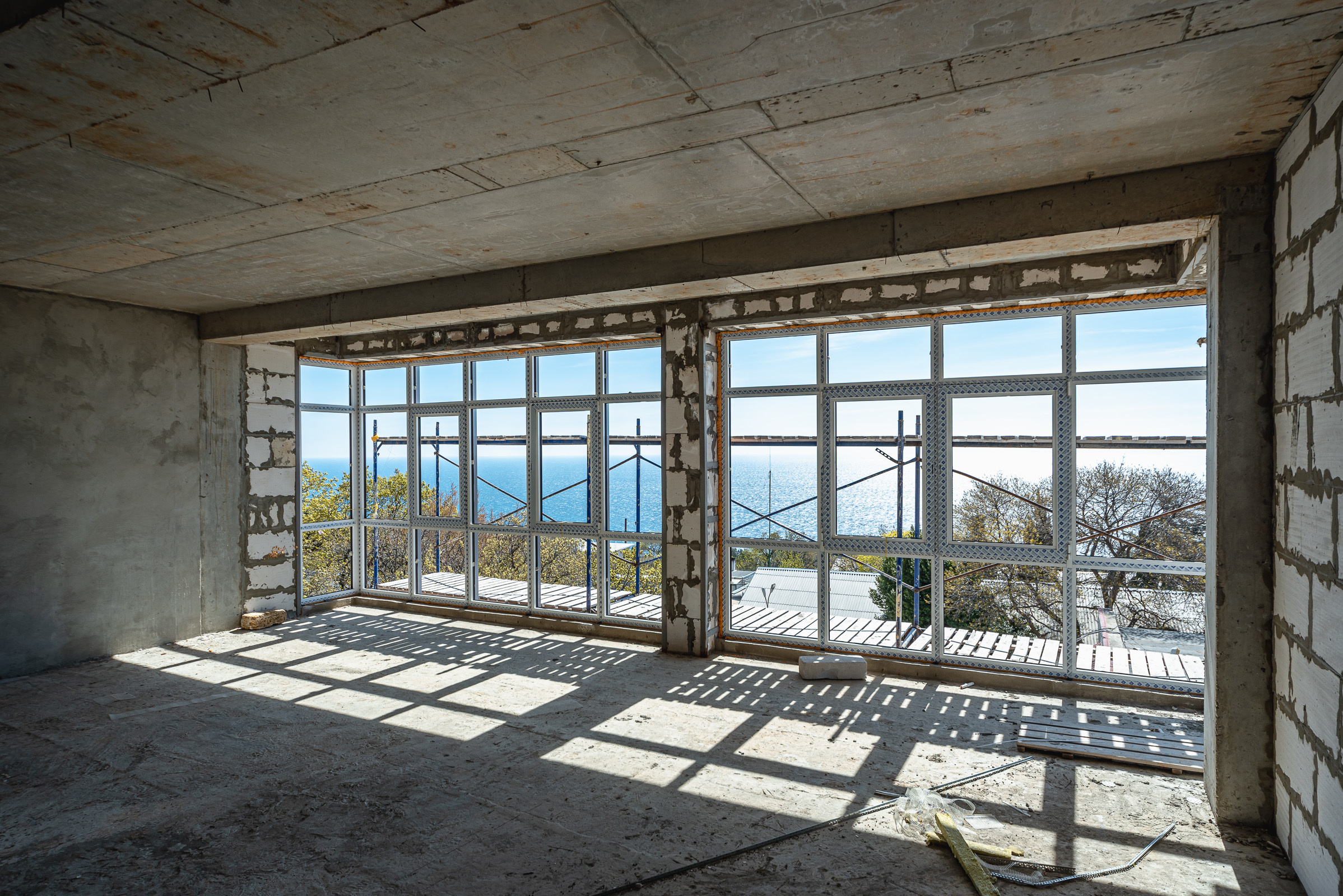 Съемка строящегося объекта. ЖК Видовой, Ялта, район замка Ласточкино Гнездо. Фотограф интерьеров Фотосъемка рекламы в Ялте и по Крыму