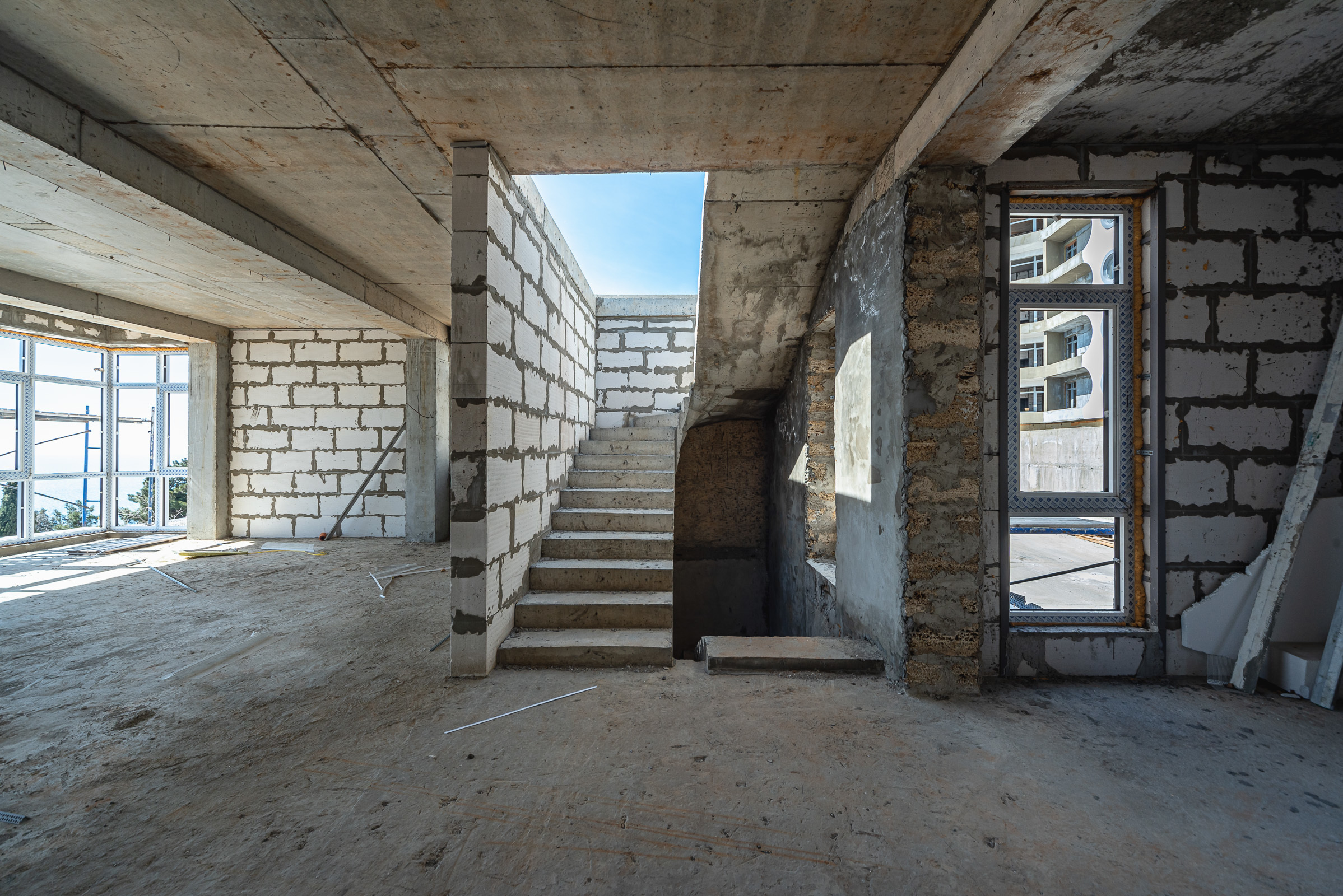 Съемка строящегося объекта. ЖК Видовой, Ялта, район замка Ласточкино Гнездо. Фотограф интерьеров Фотосъемка рекламы в Ялте и по Крыму