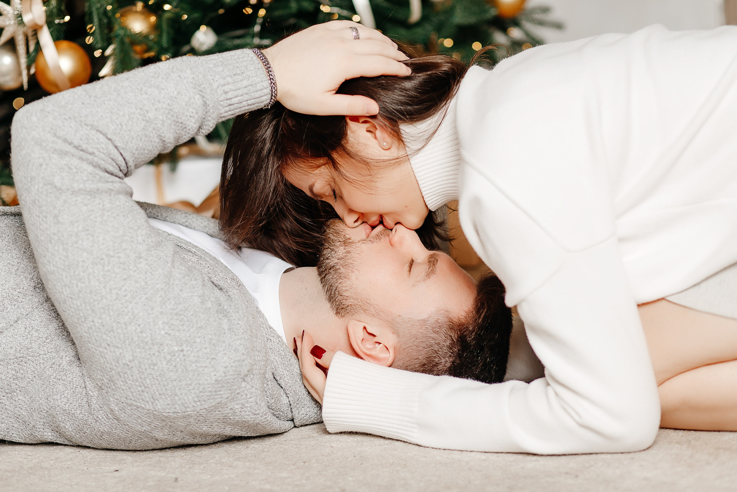 Новогодняя фотосессия для влюбленных в Московской фотостудии. Фотограф в Подольске — Мария Бучнева