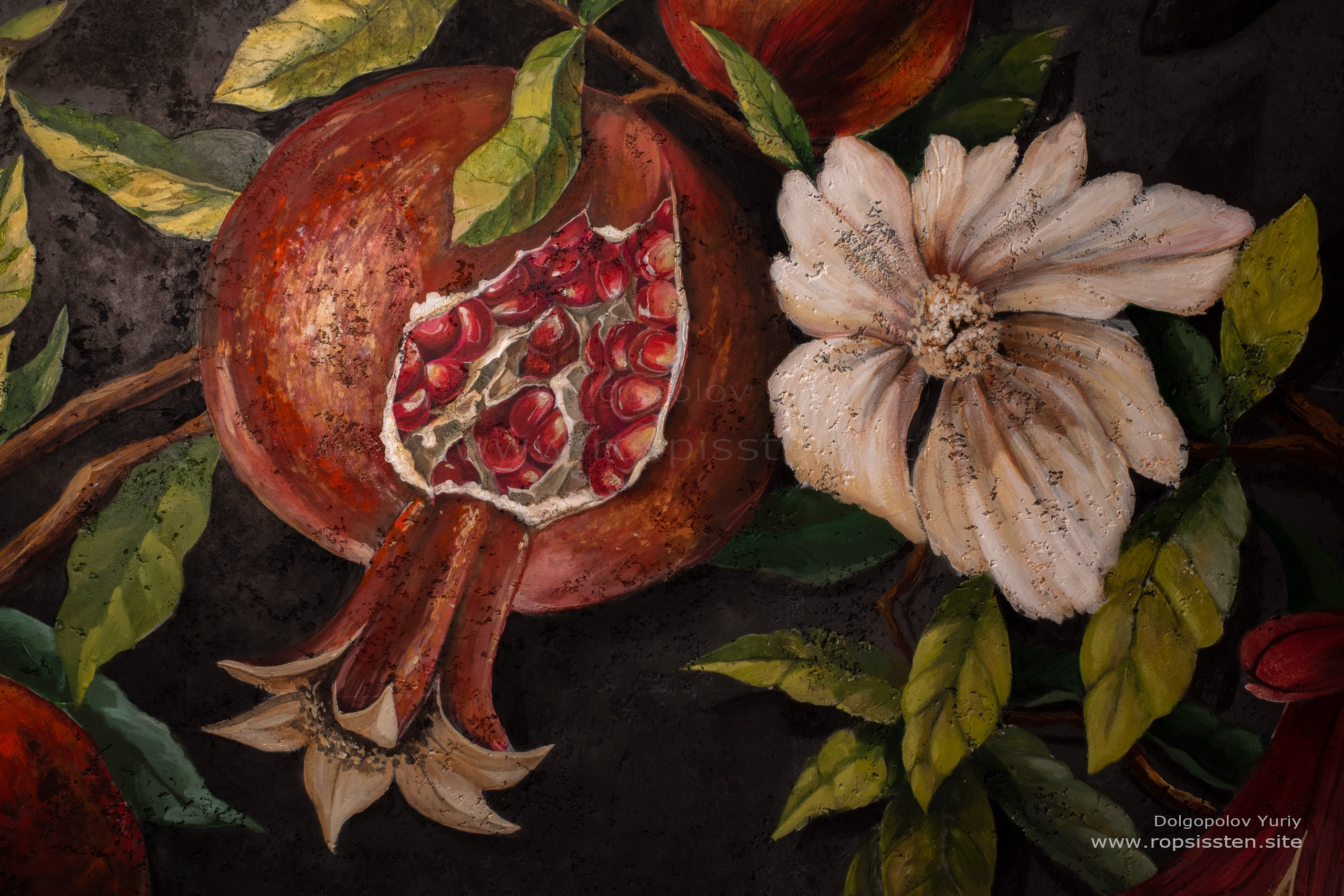 Гранат рисунок на стене