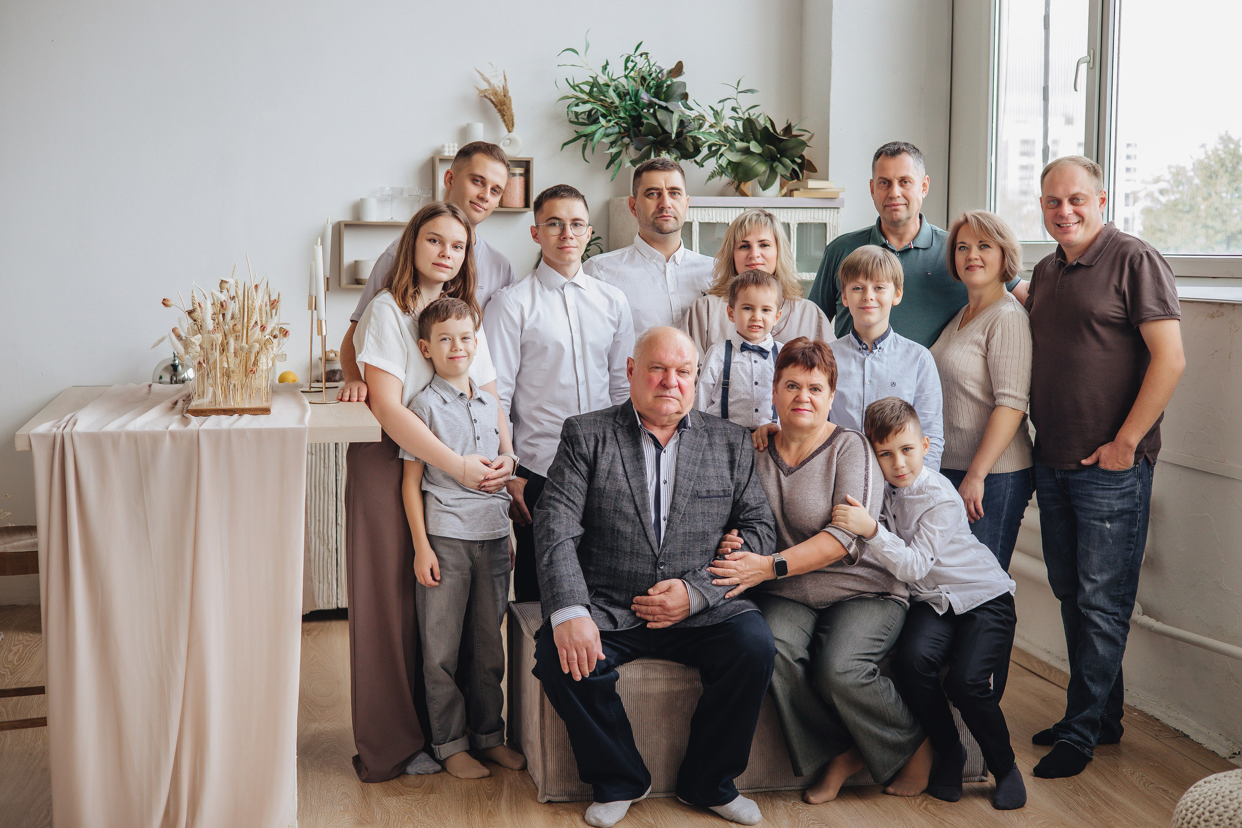 Большая семья. Студия. Свадебный и семейный фотограф Пушкин Царское Село СПБ Питер Санкт-Петербург и Рязань Ольга Козлова