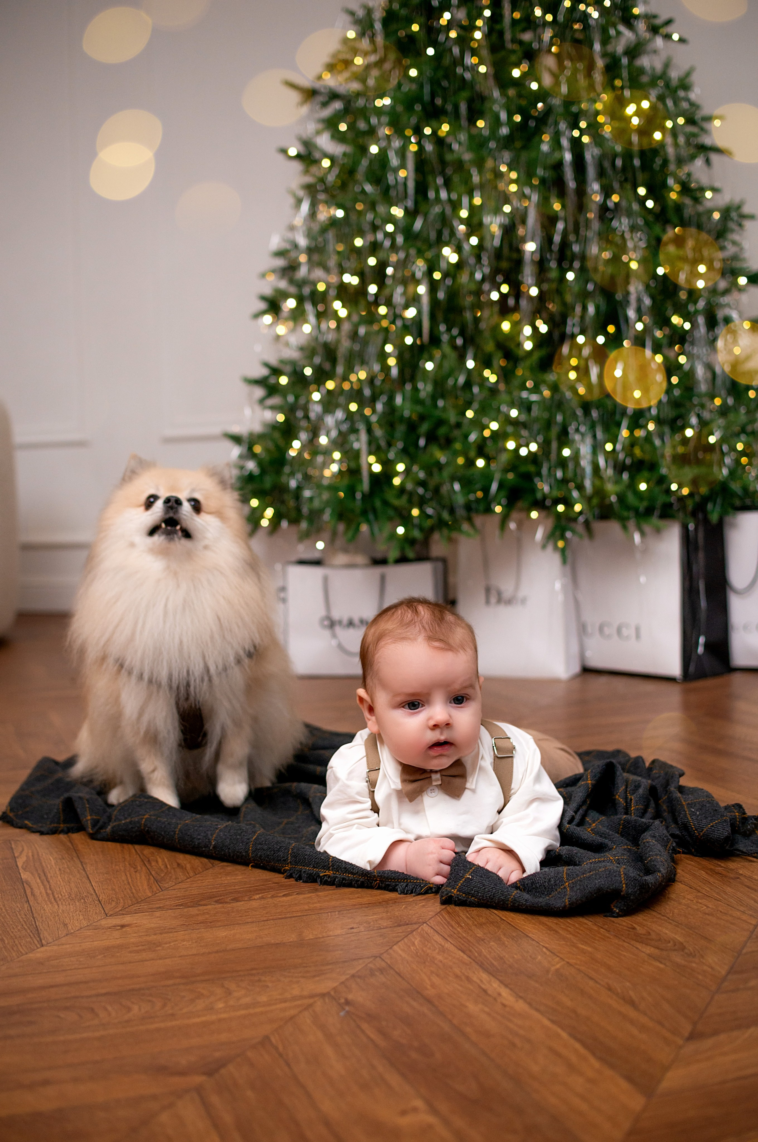 Новогодняя семейная фотосессия в Краснодаре 2023-2024. Фотограф новорожденных Краснодар Малышенко Надежда