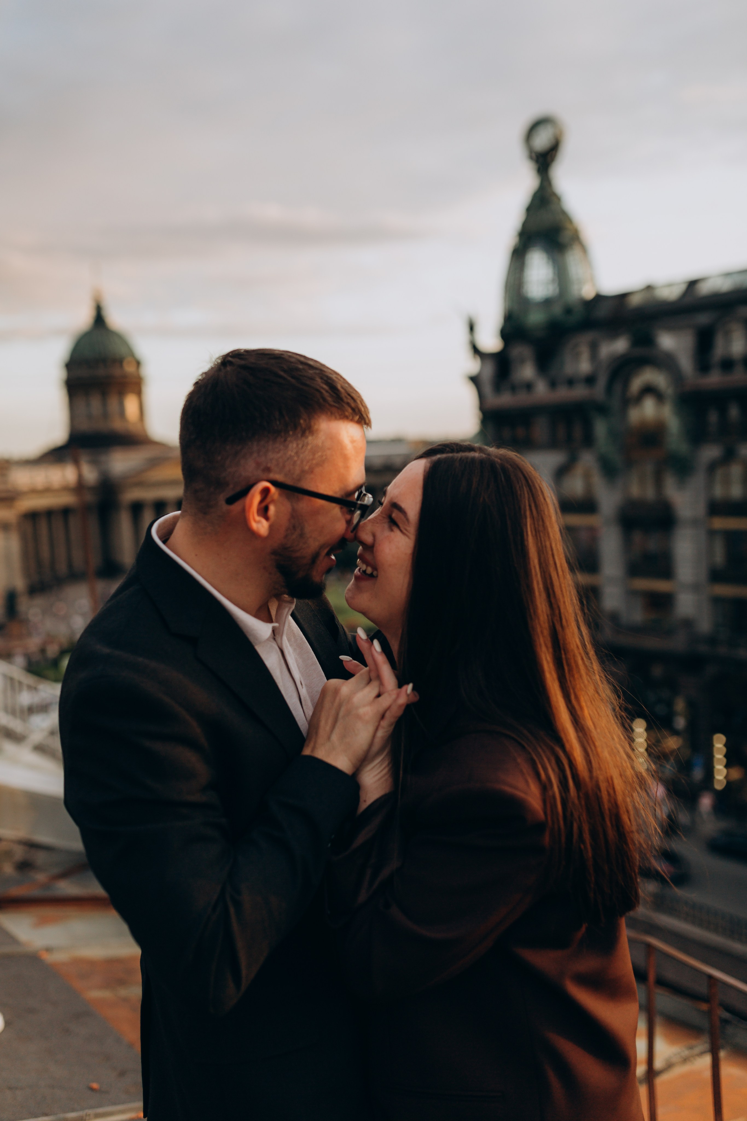 LoveStory на крышах Питера. Фотограф Санкт-Петербург Князева Елизавета