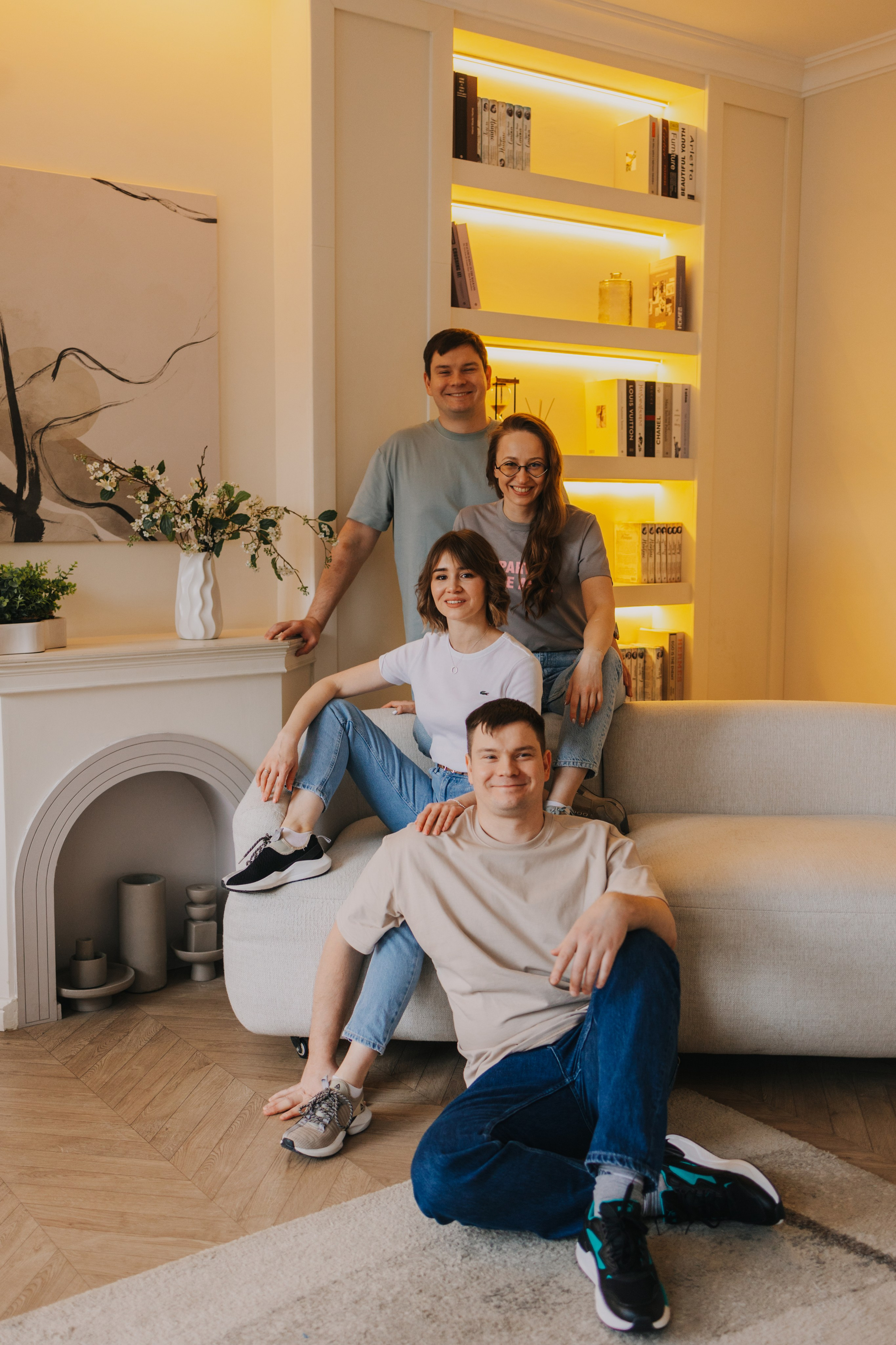 Большая семья. Домашняя фотосессия