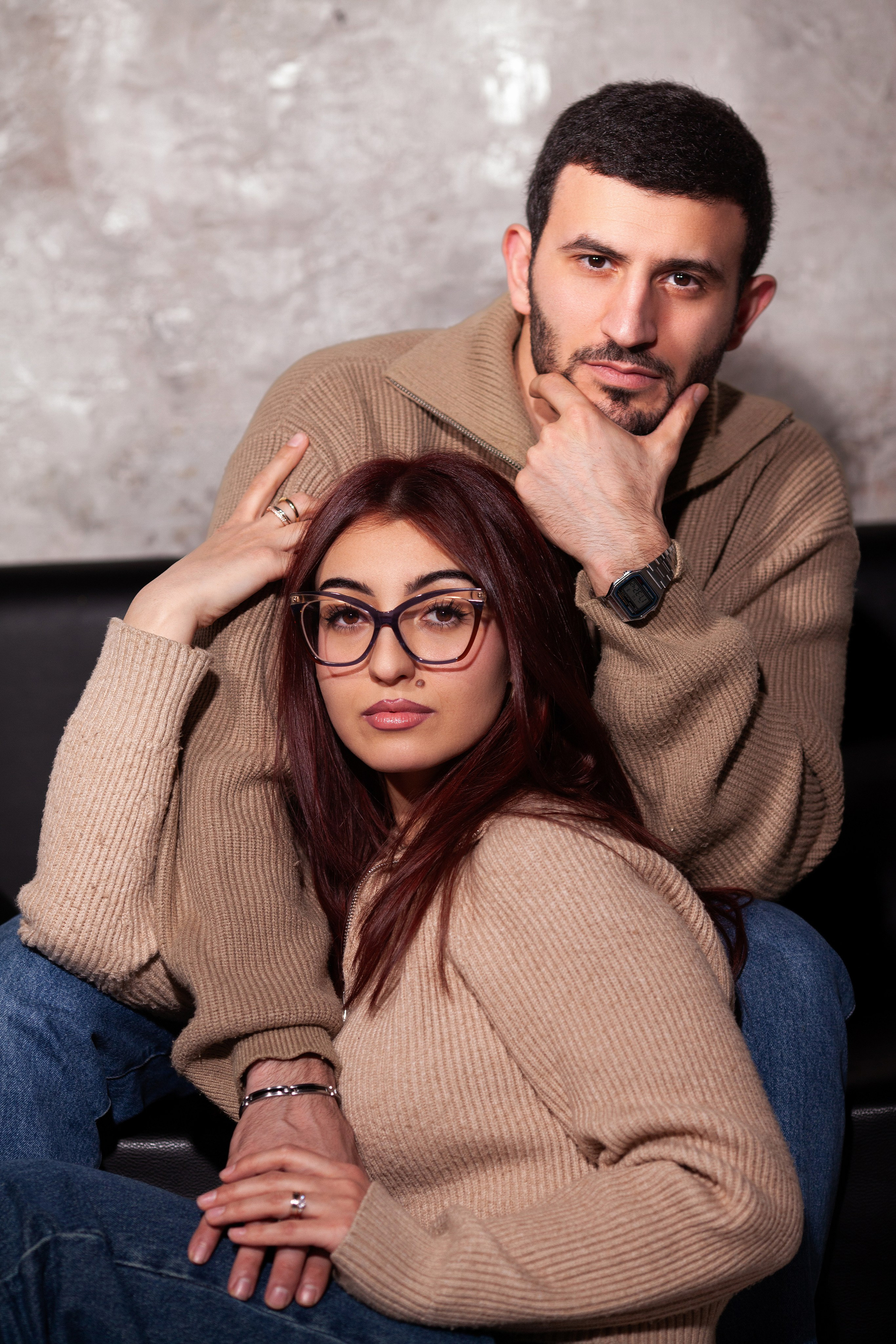 Романтическая фотосессия пары в студии. Фотограф Ставрополь Пятигорск Елизавета Дарина