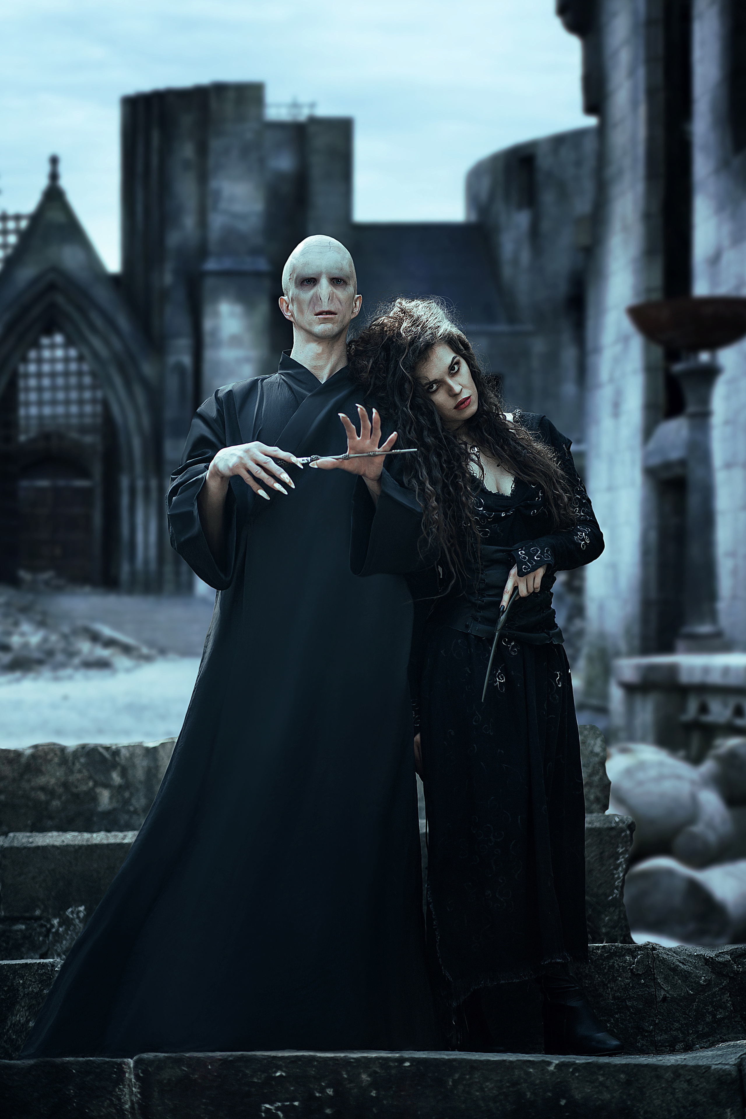 Волан-де-морт и Беллатриса. Битва за Хогвартс. Темная сторона. Свадебный и портретный фотограф Алина Иванова. Екатеринбург-Москва